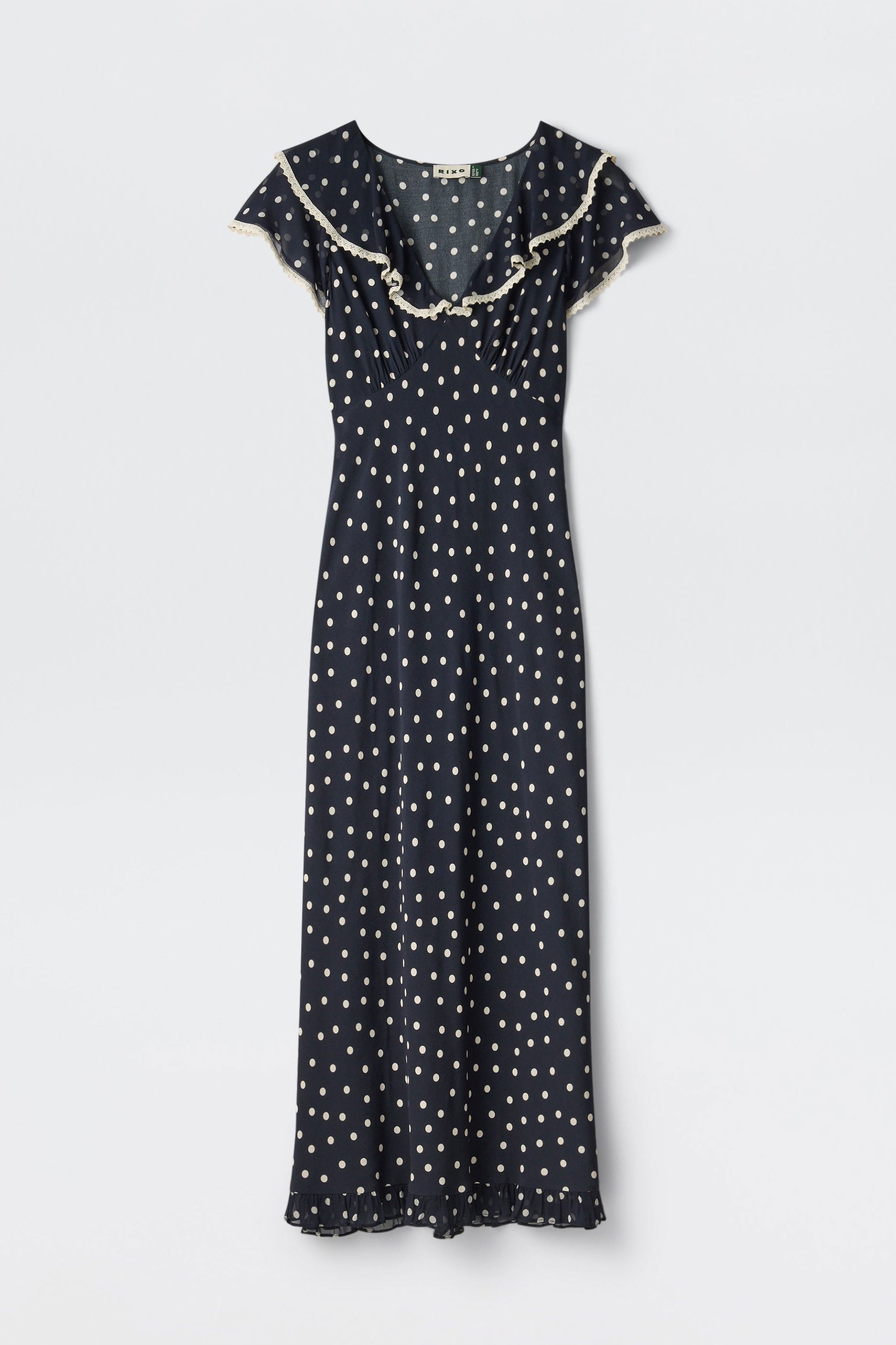 Rixo Bethea Midi Dress - Layla Dot Navy