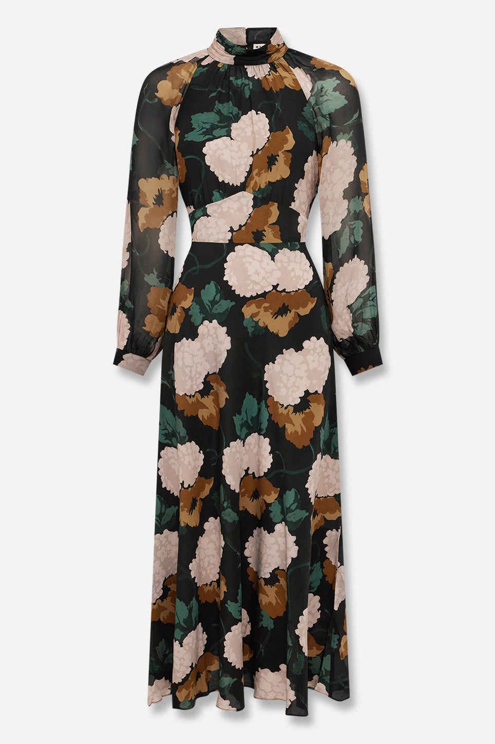 Rixo Paige Dress - Hydrangea Floral Charcoal