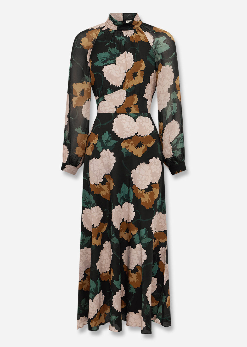 Rixo Paige Dress - Hydrangea Floral Charcoal
