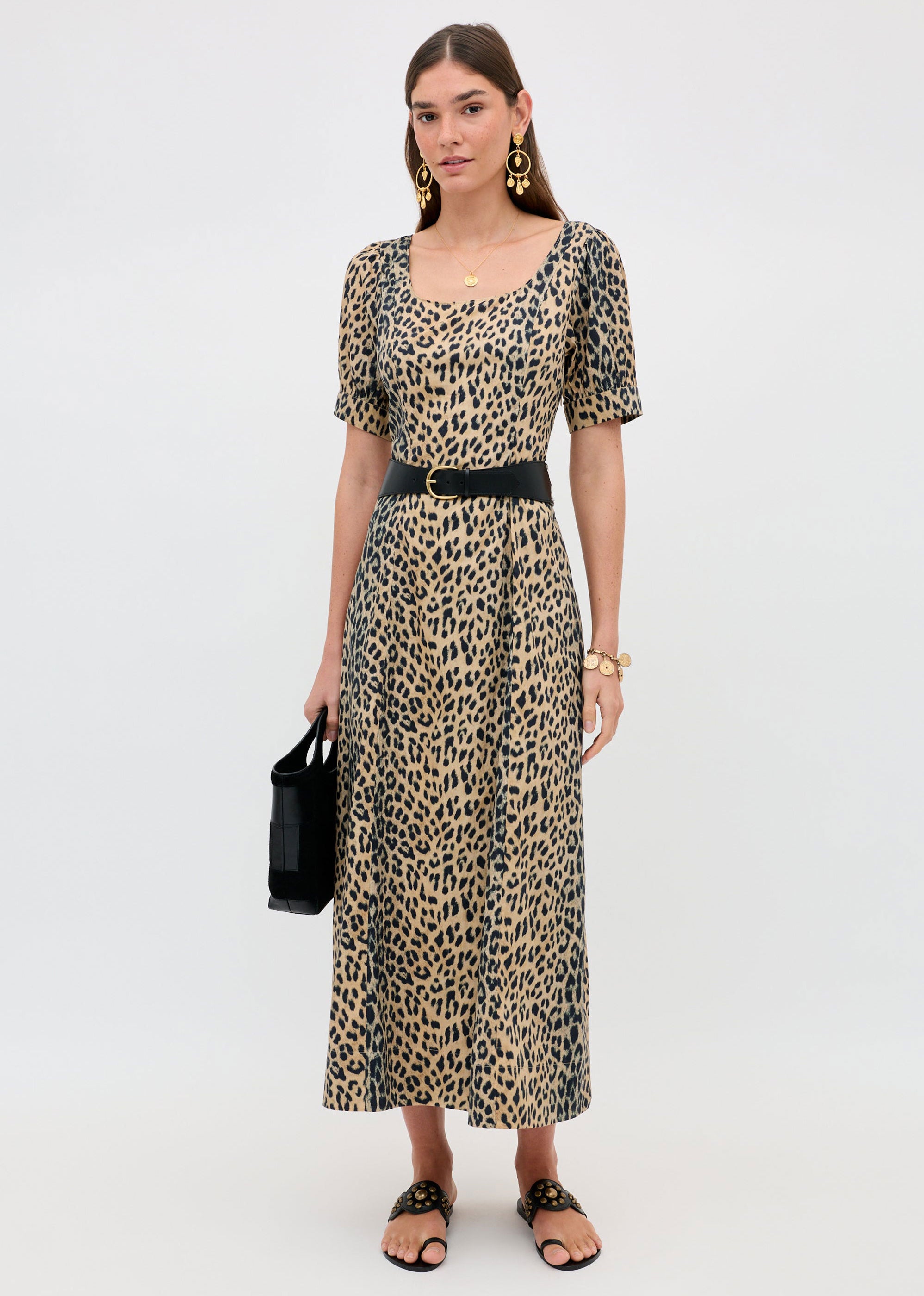 Rixo Kathleen Dress - Nina Leopard Brown