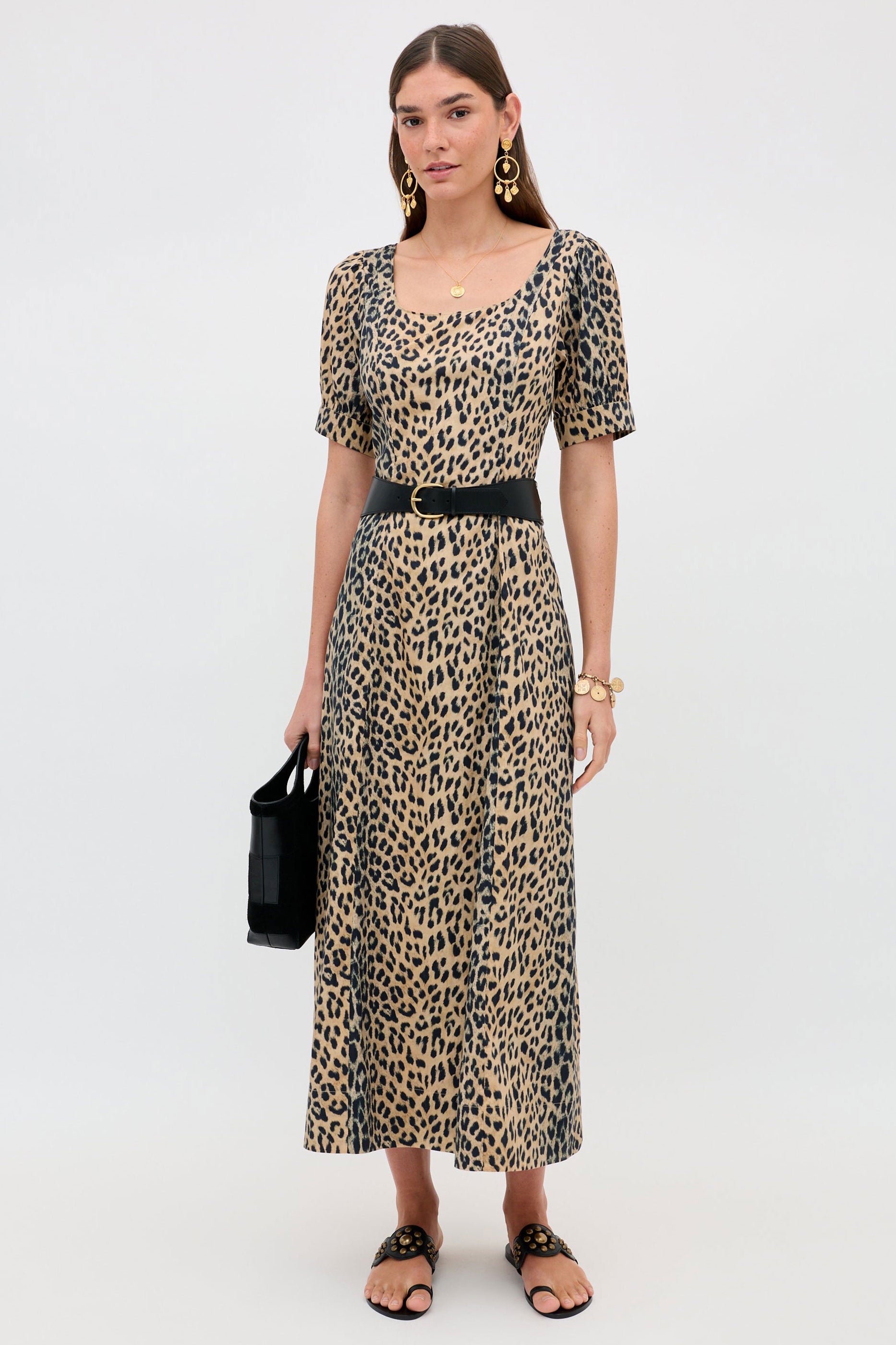 Rixo Kathleen Dress - Nina Leopard Brown