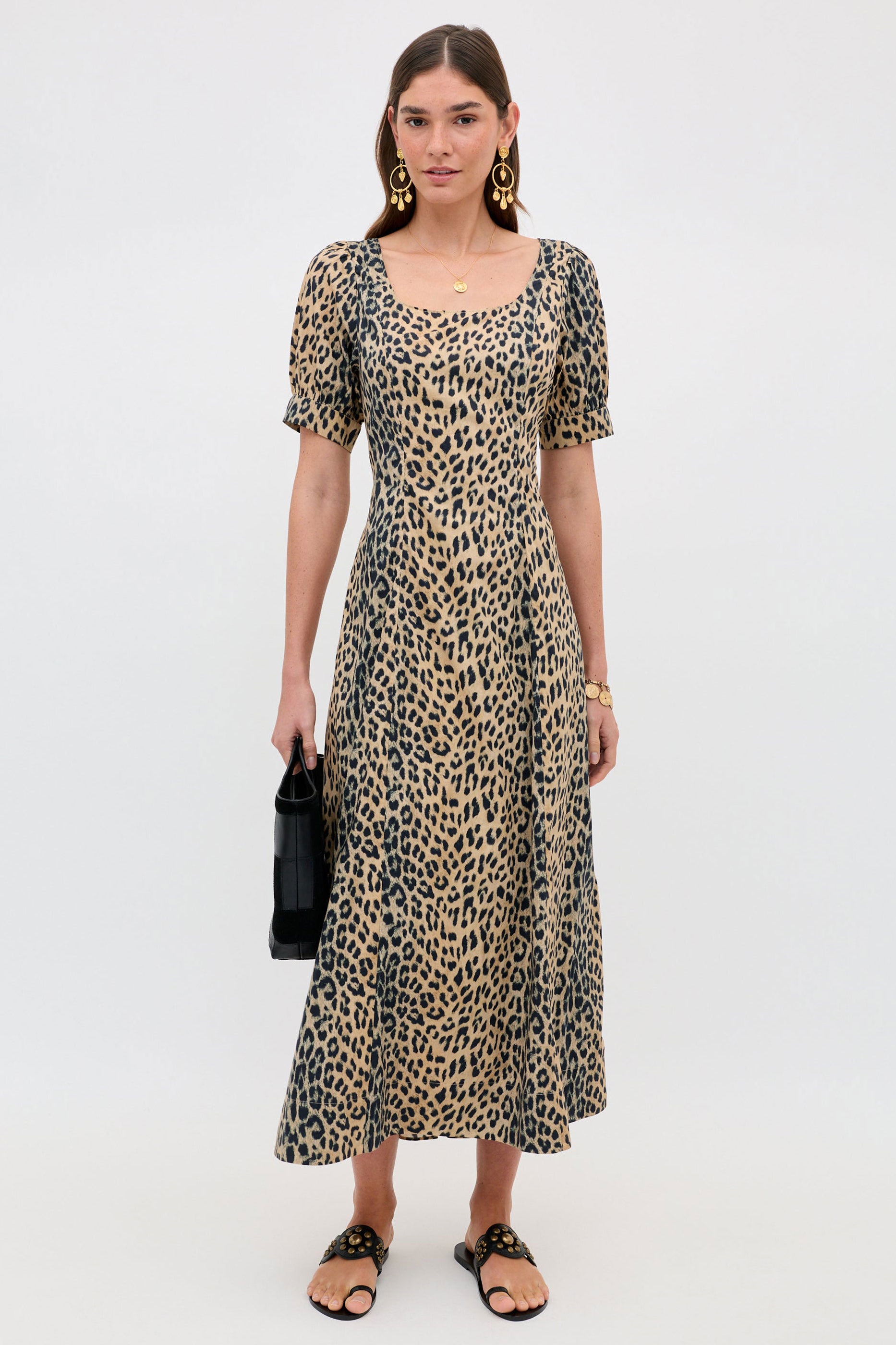 Rixo Kathleen Dress - Nina Leopard Brown