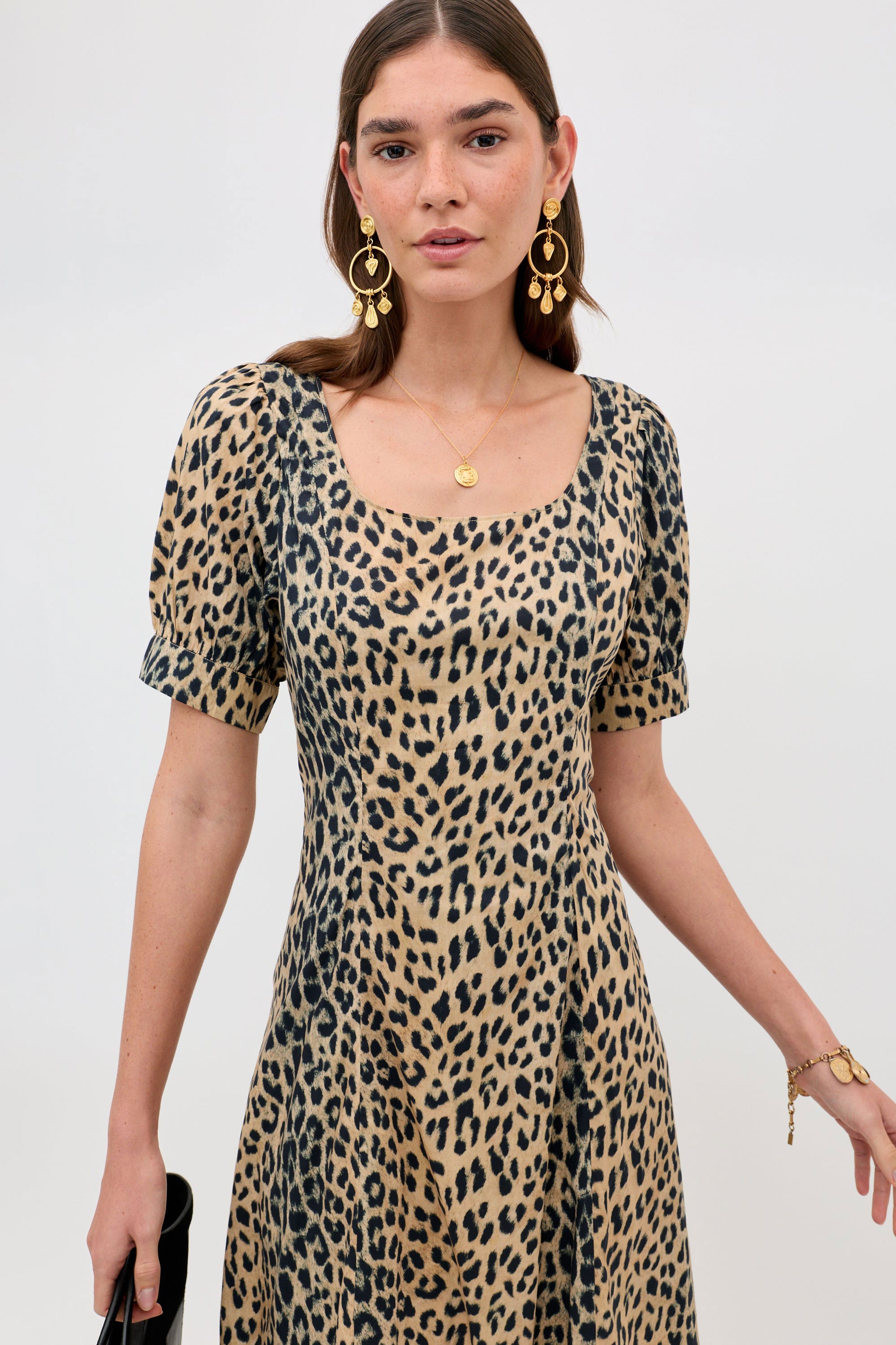 Rixo Kathleen Dress - Nina Leopard Brown