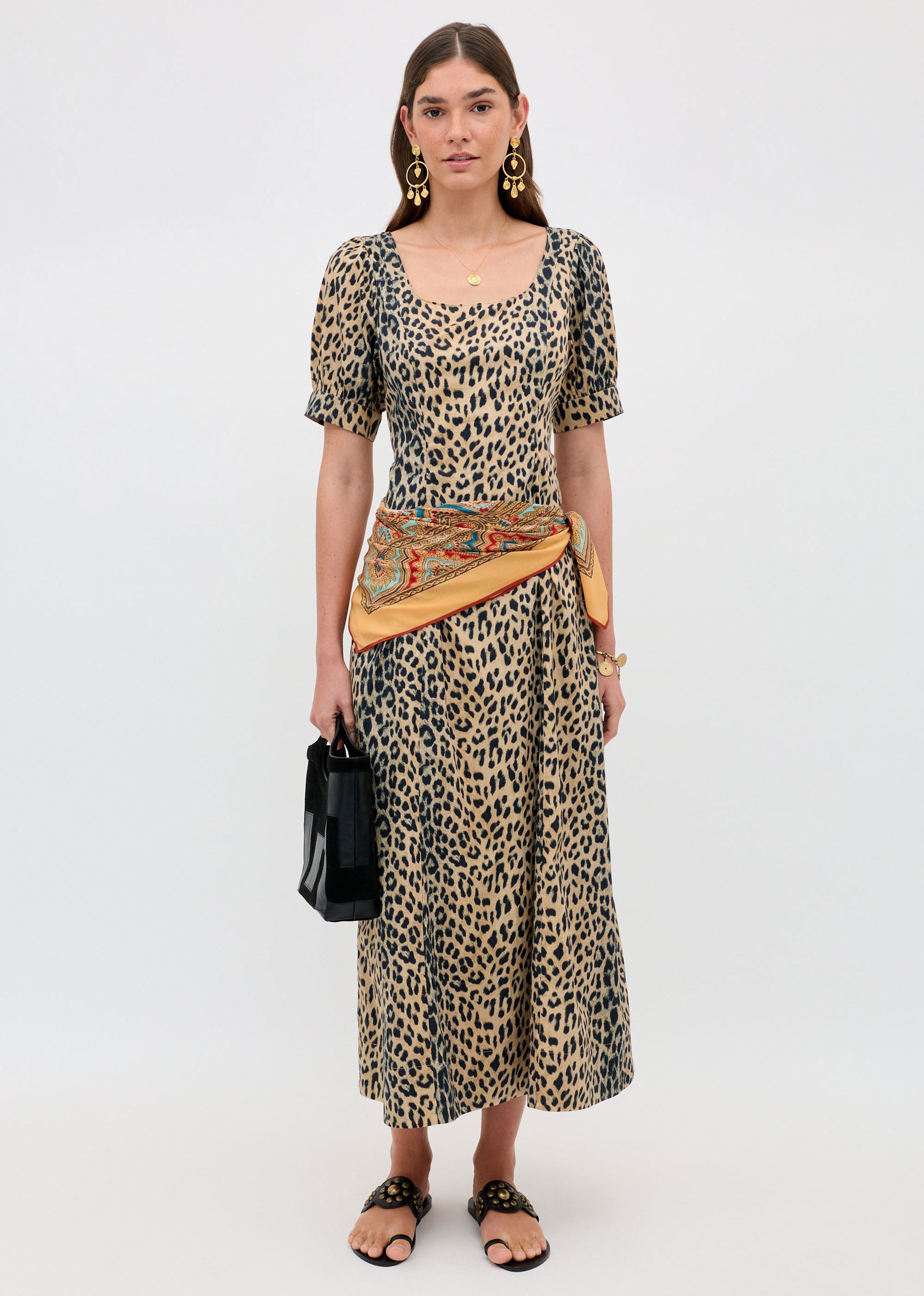 Rixo Kathleen Dress - Nina Leopard Brown