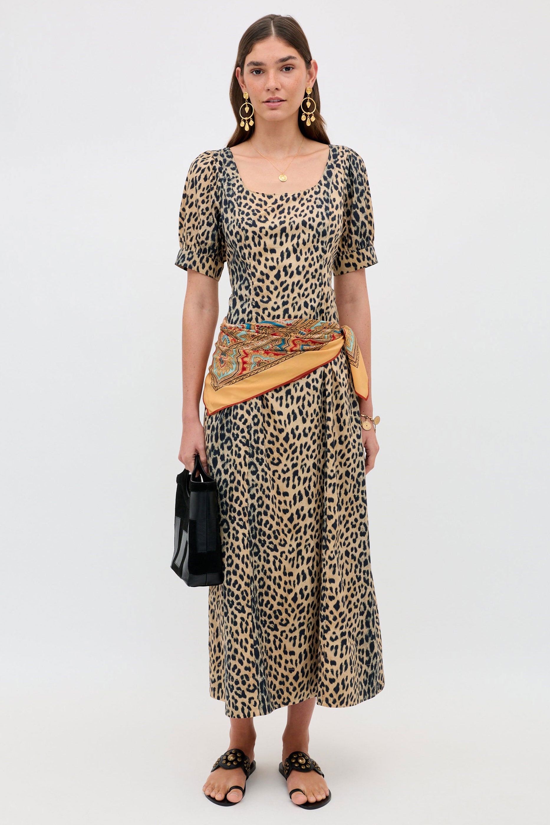 Rixo Kathleen Dress - Nina Leopard Brown