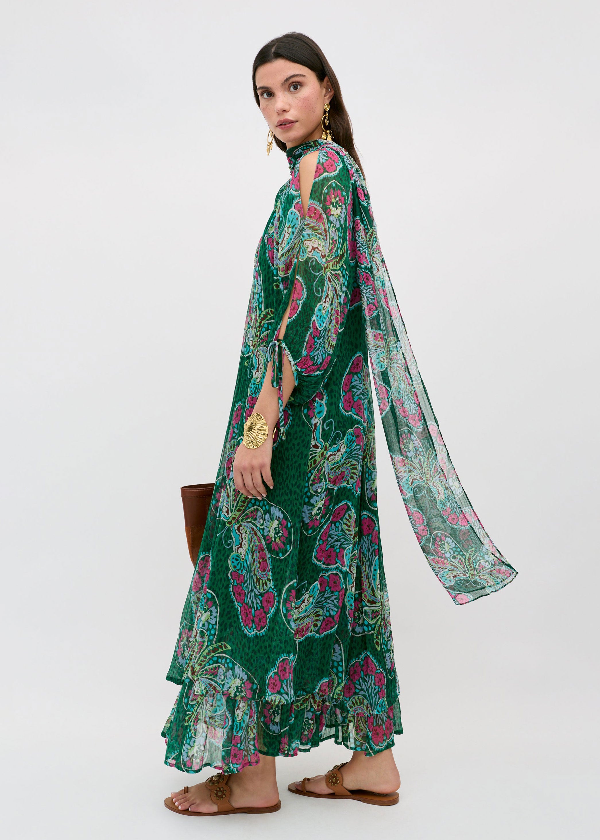 Rixo Hayden Dress - Butterfly Bloom Green