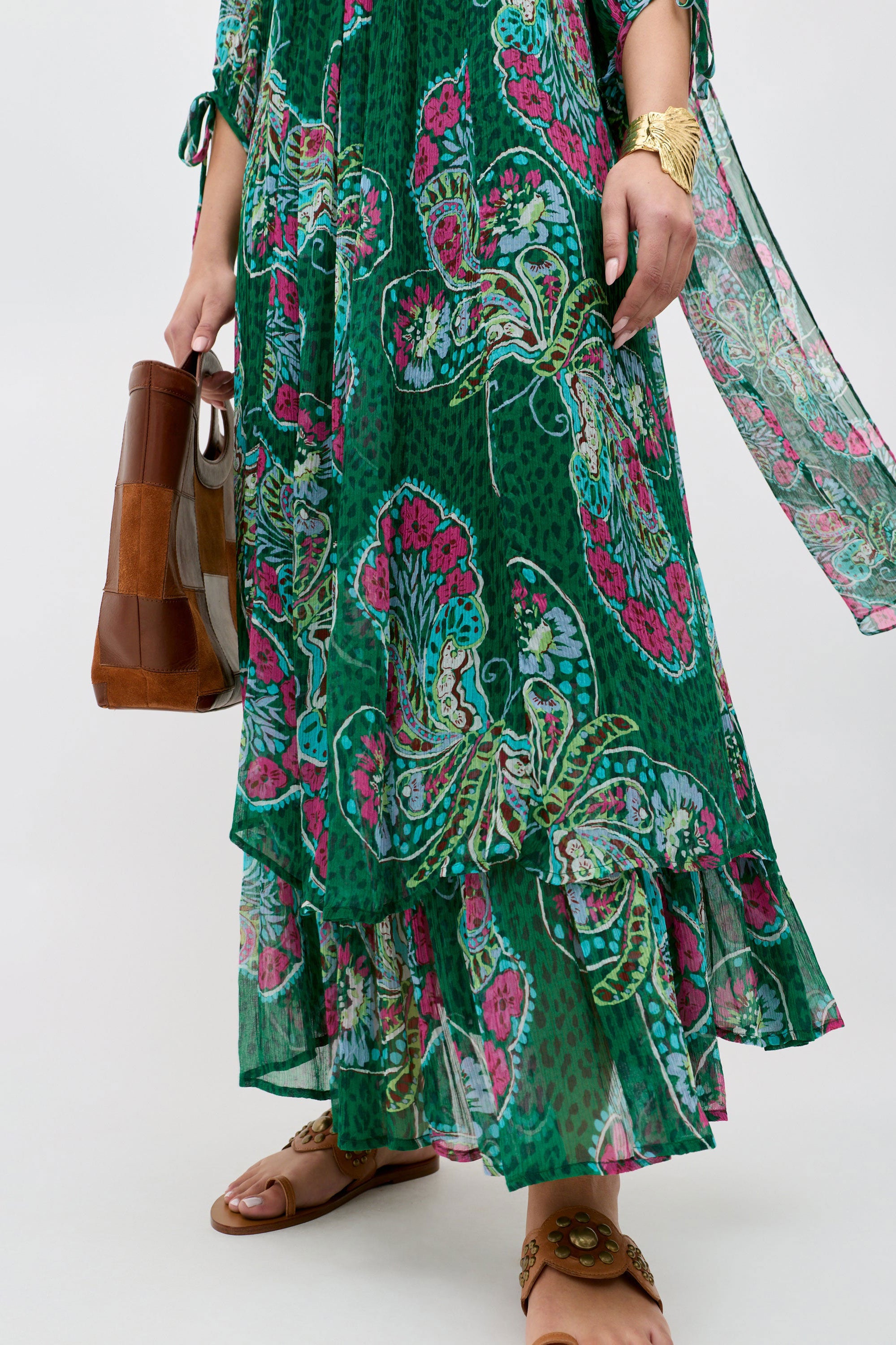 Rixo Hayden Dress - Butterfly Bloom Green