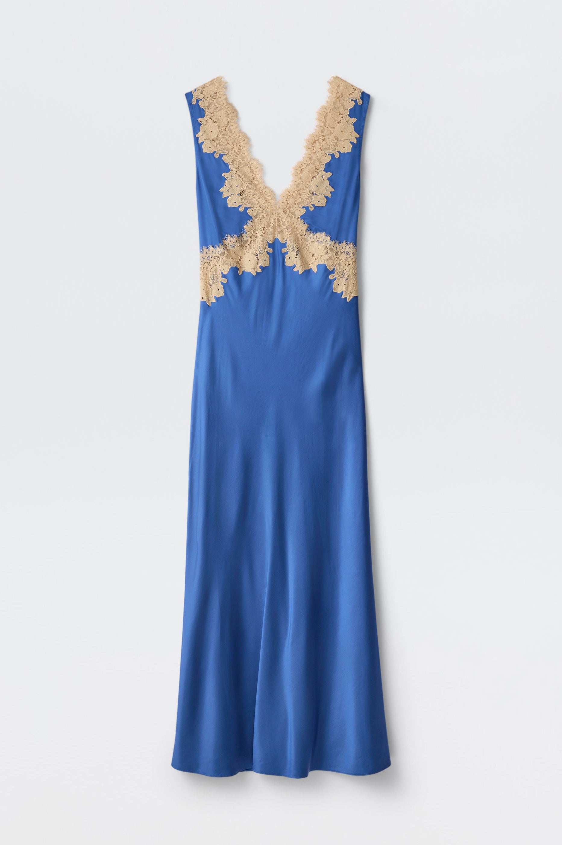 Rixo Lysandra Satin Midi Dress - Iris Blue