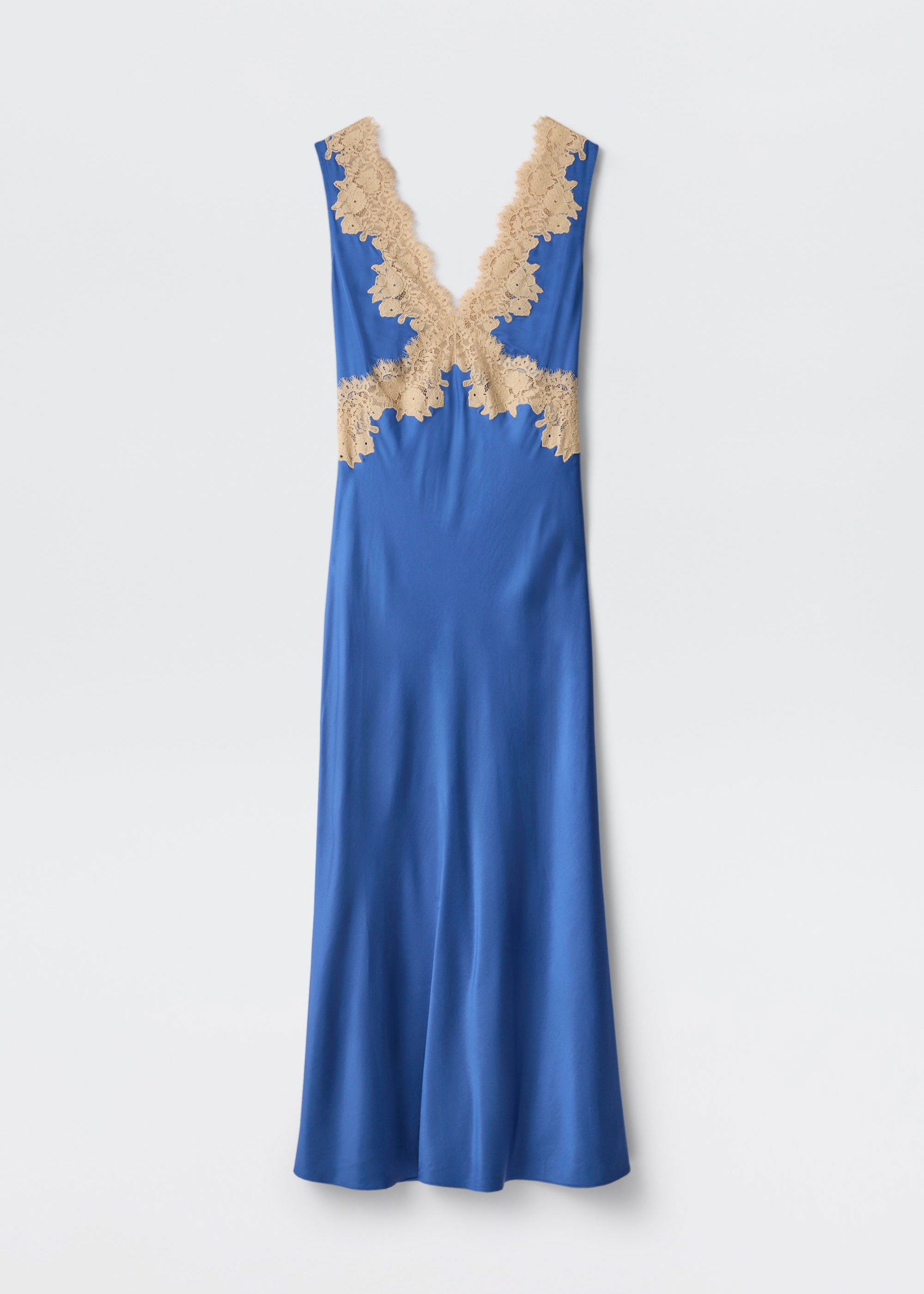 Rixo Lysandra Satin Midi Dress - Iris Blue