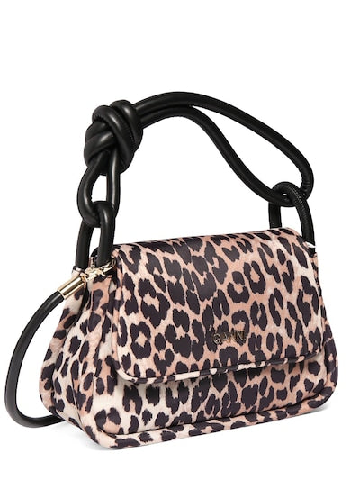 GANNI - Knot Flap Over Print Leopard