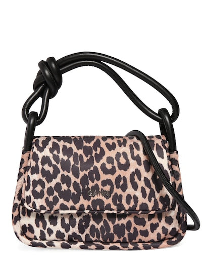 GANNI - Knot Flap Over Print Leopard