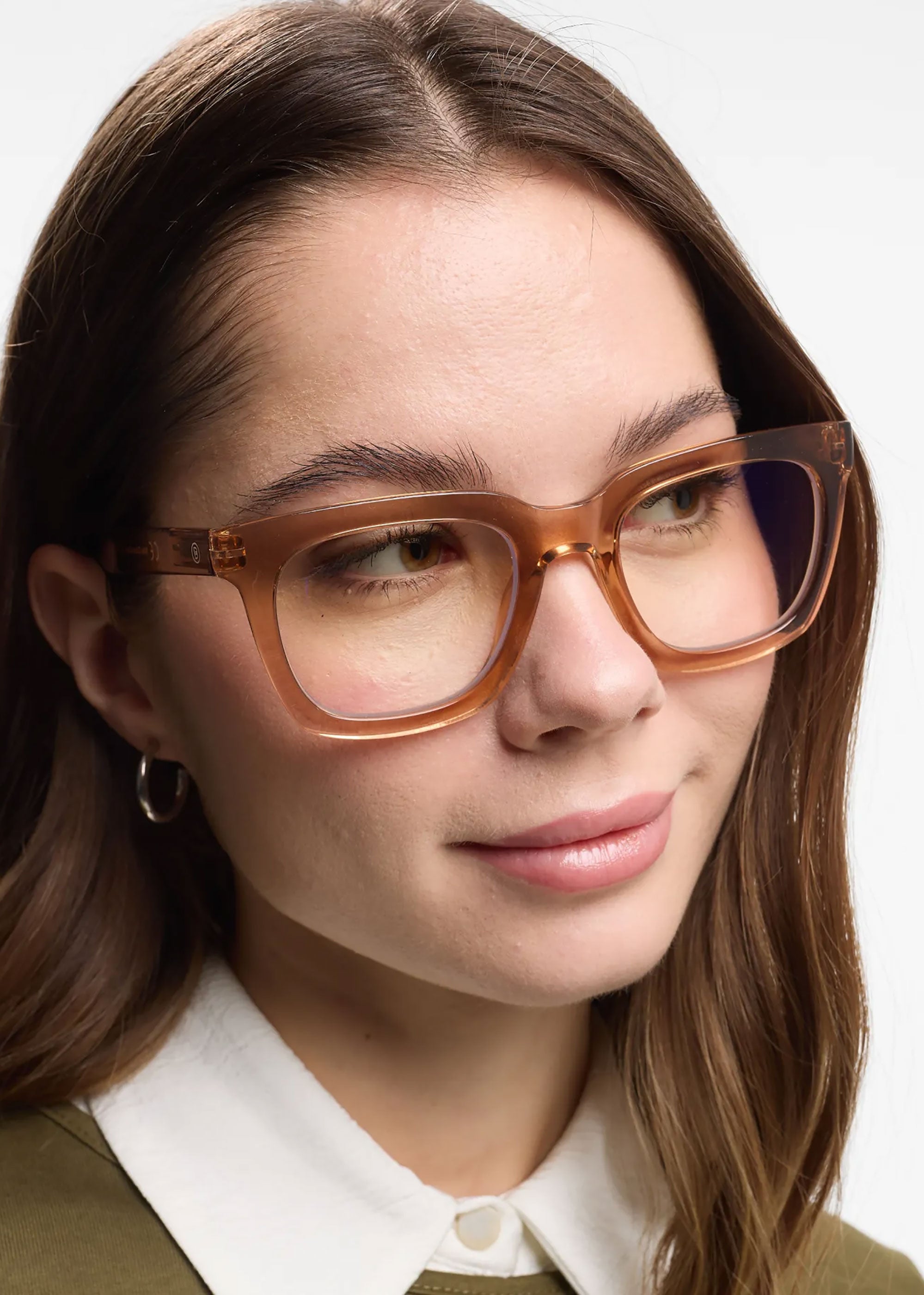 Barner Max Glossy Blue Light Glasses - Rose