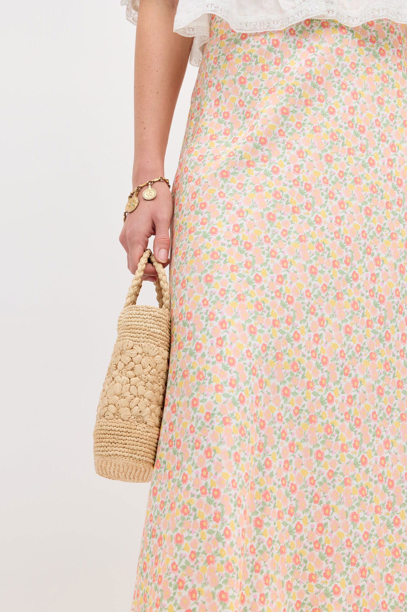 Rixo Matilde Skirt - Katie Floral Cream