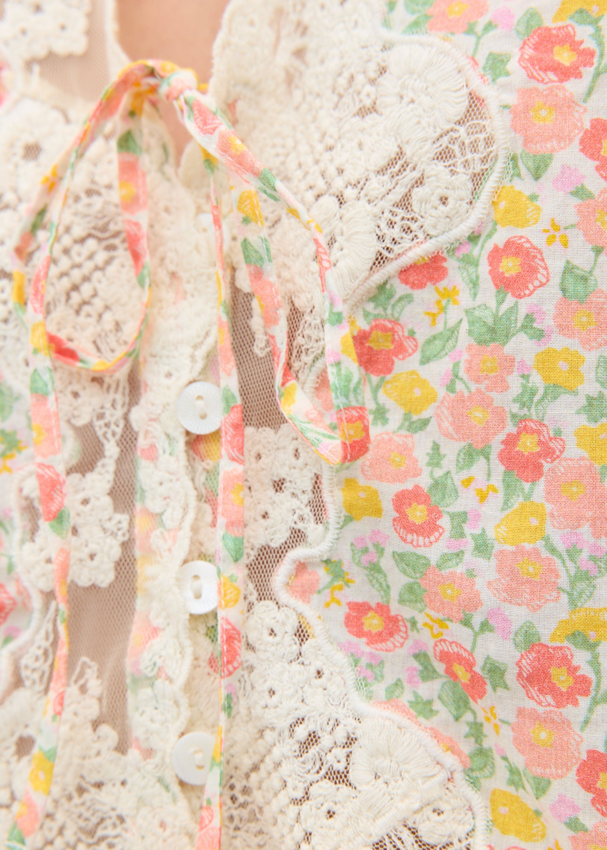 Rixo Ursula Cotton Top - Katie Floral Cream