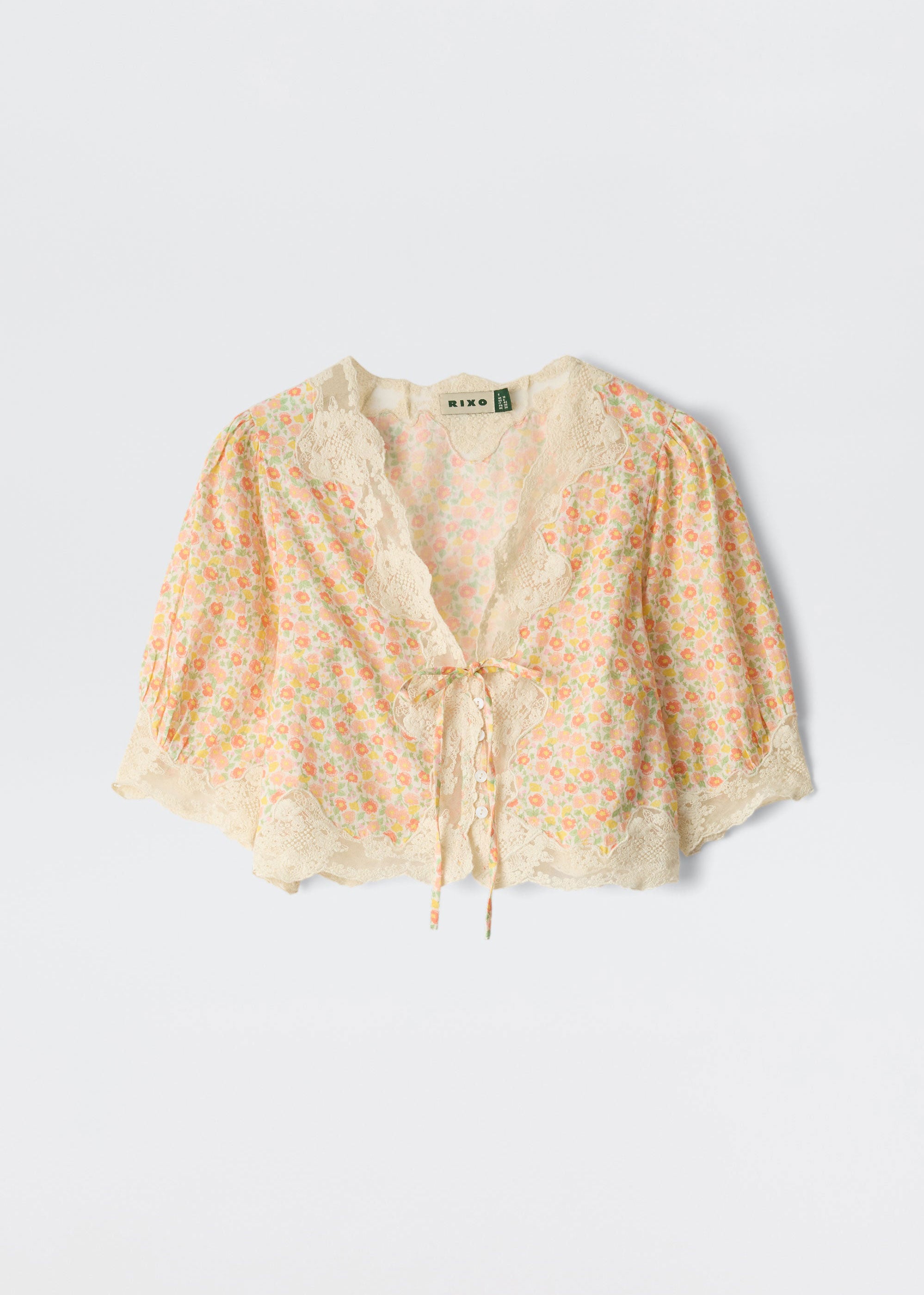 Rixo Ursula Cotton Top - Katie Floral Cream