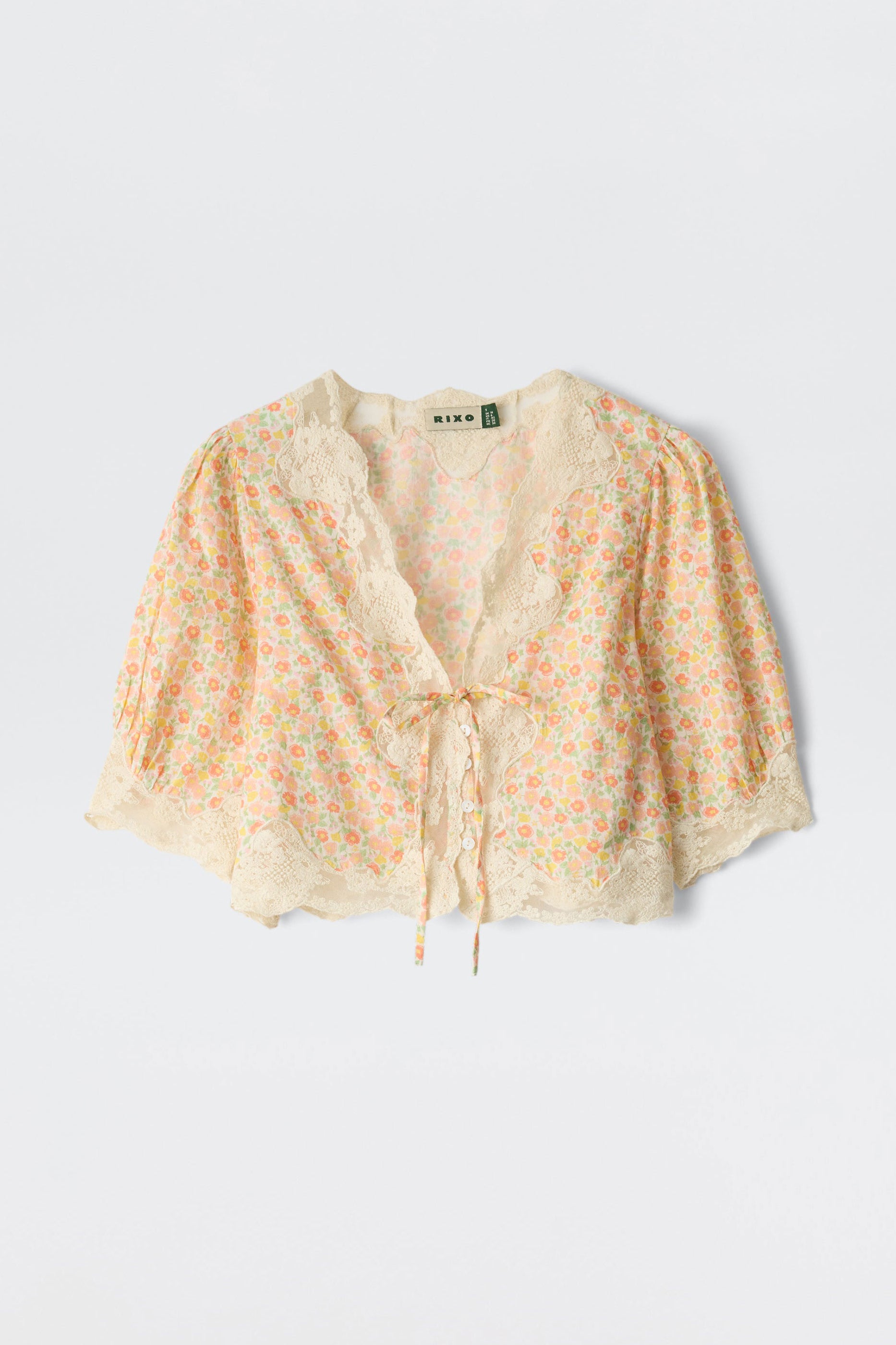 Rixo Ursula Cotton Top - Katie Floral Cream