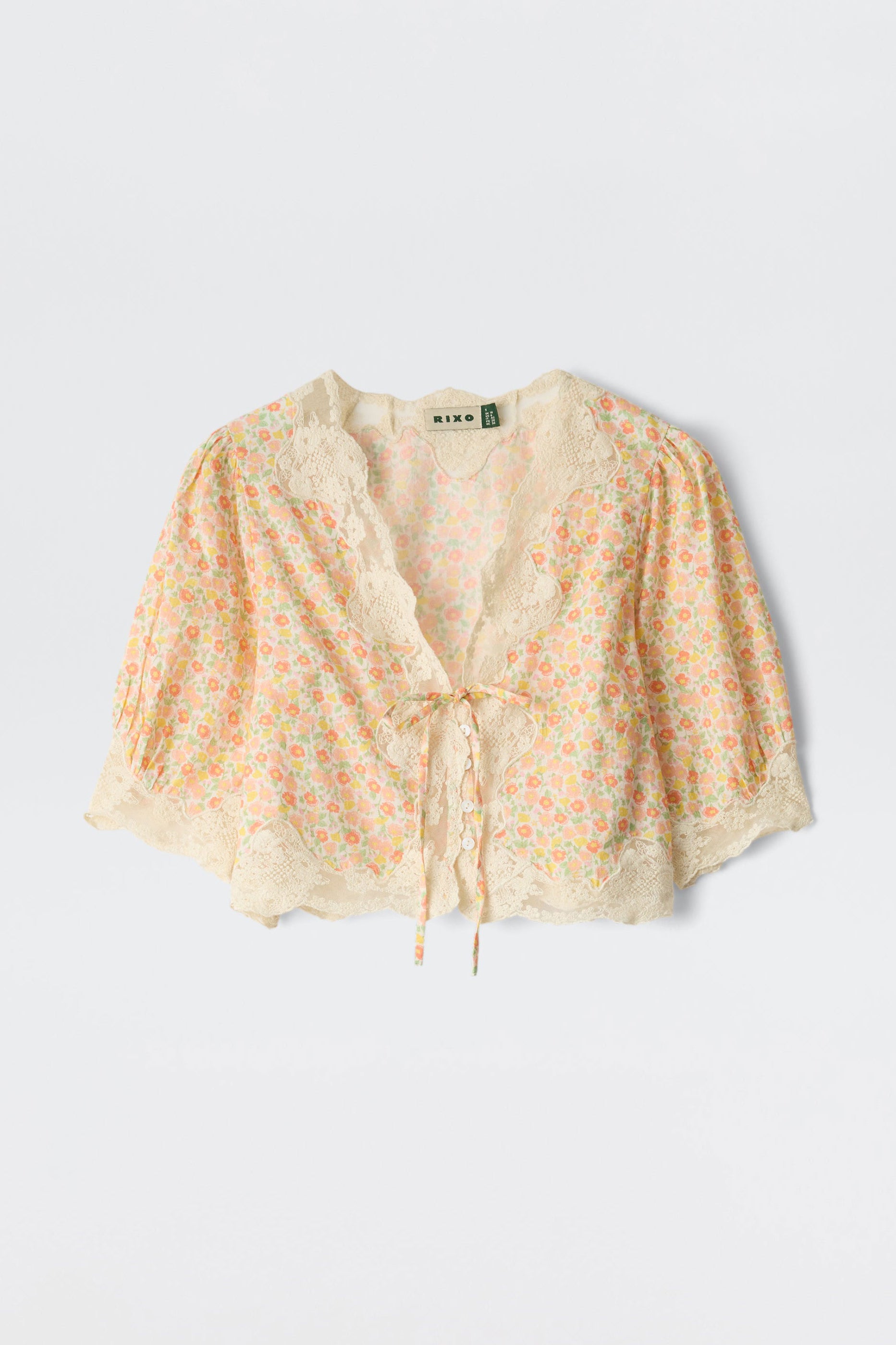 Rixo Ursula Cotton Top - Katie Floral Cream