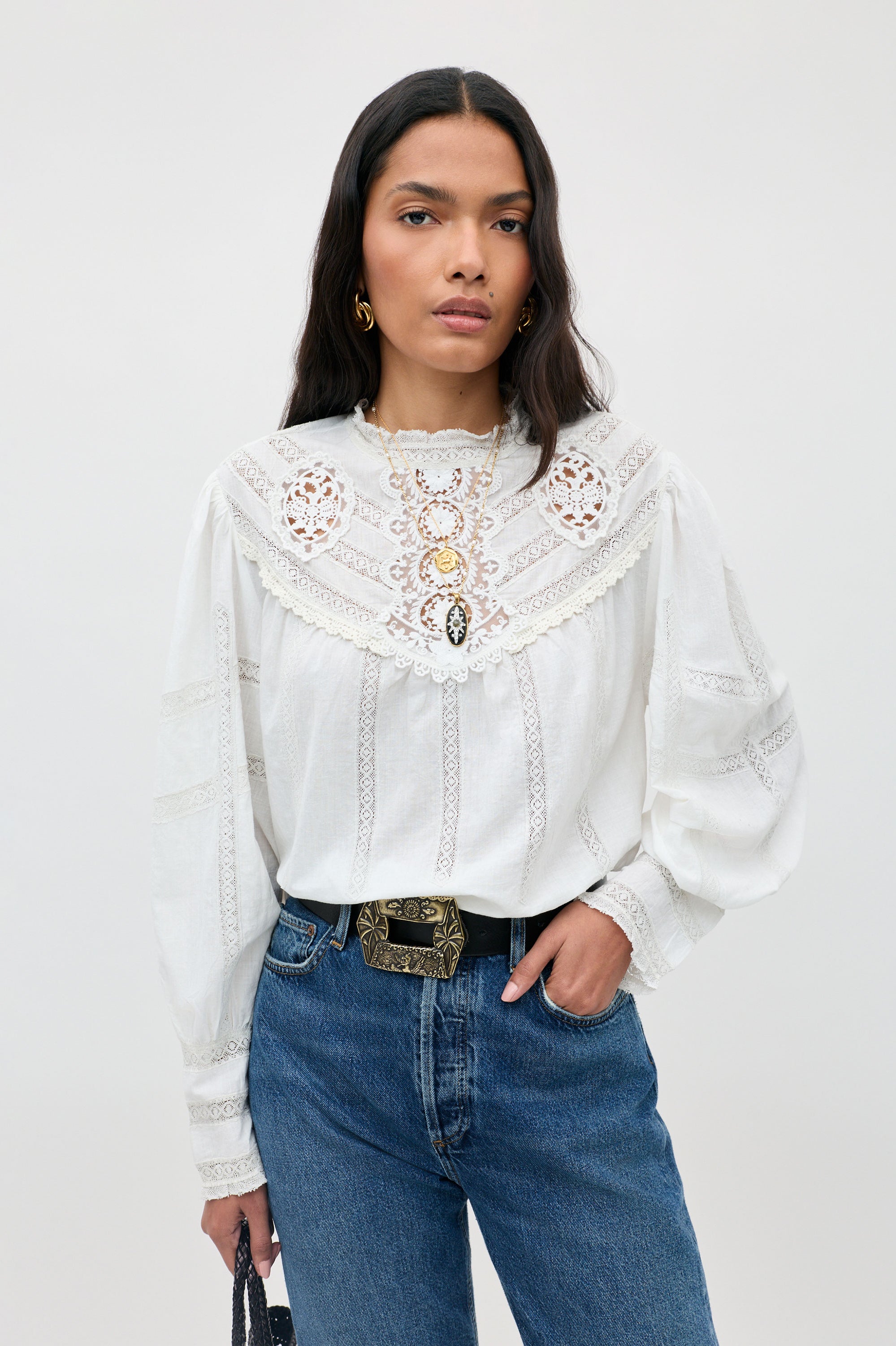 Rixo Tamzin Cotton Top - Cream