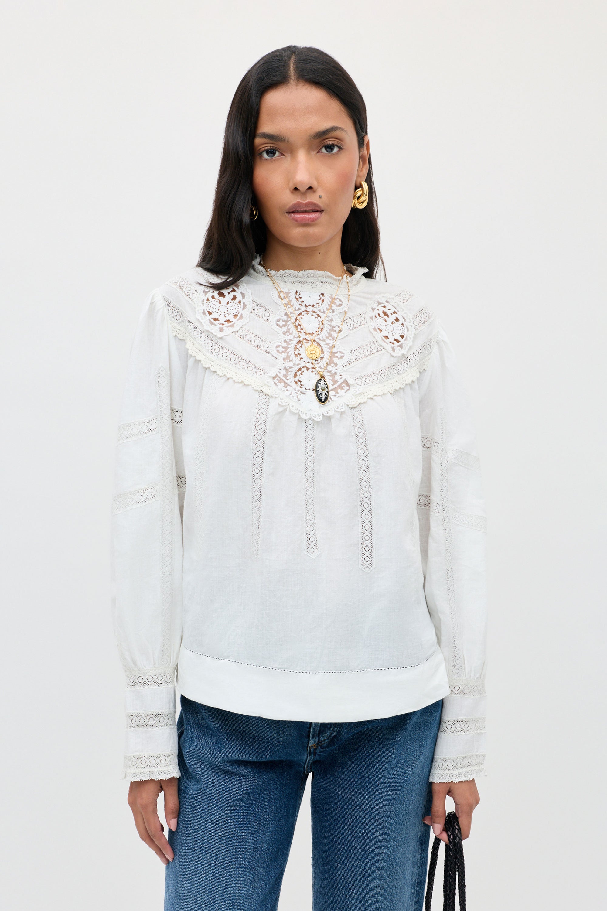 Rixo Tamzin Cotton Top - Cream