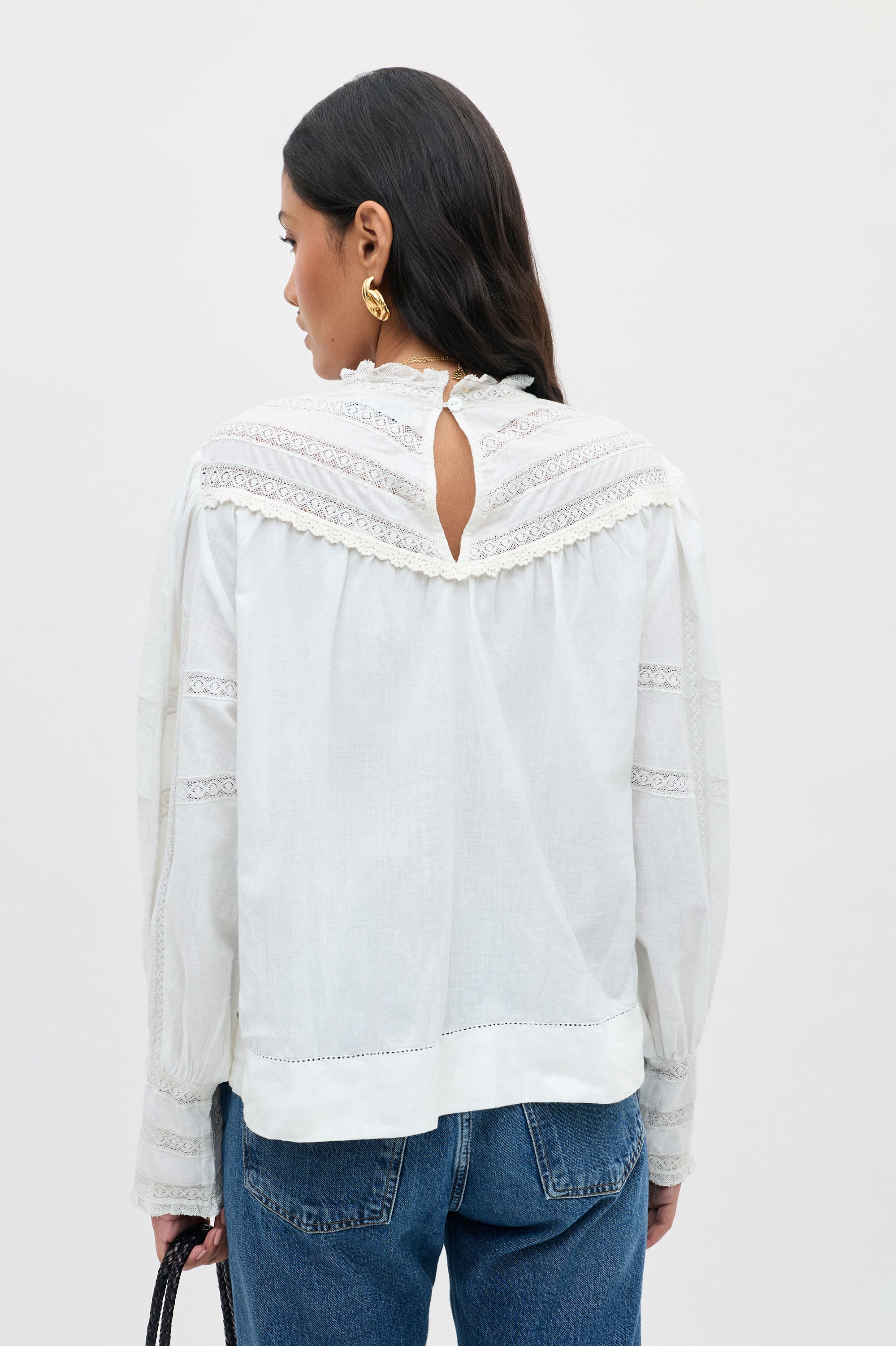 Rixo Tamzin Cotton Top - Cream