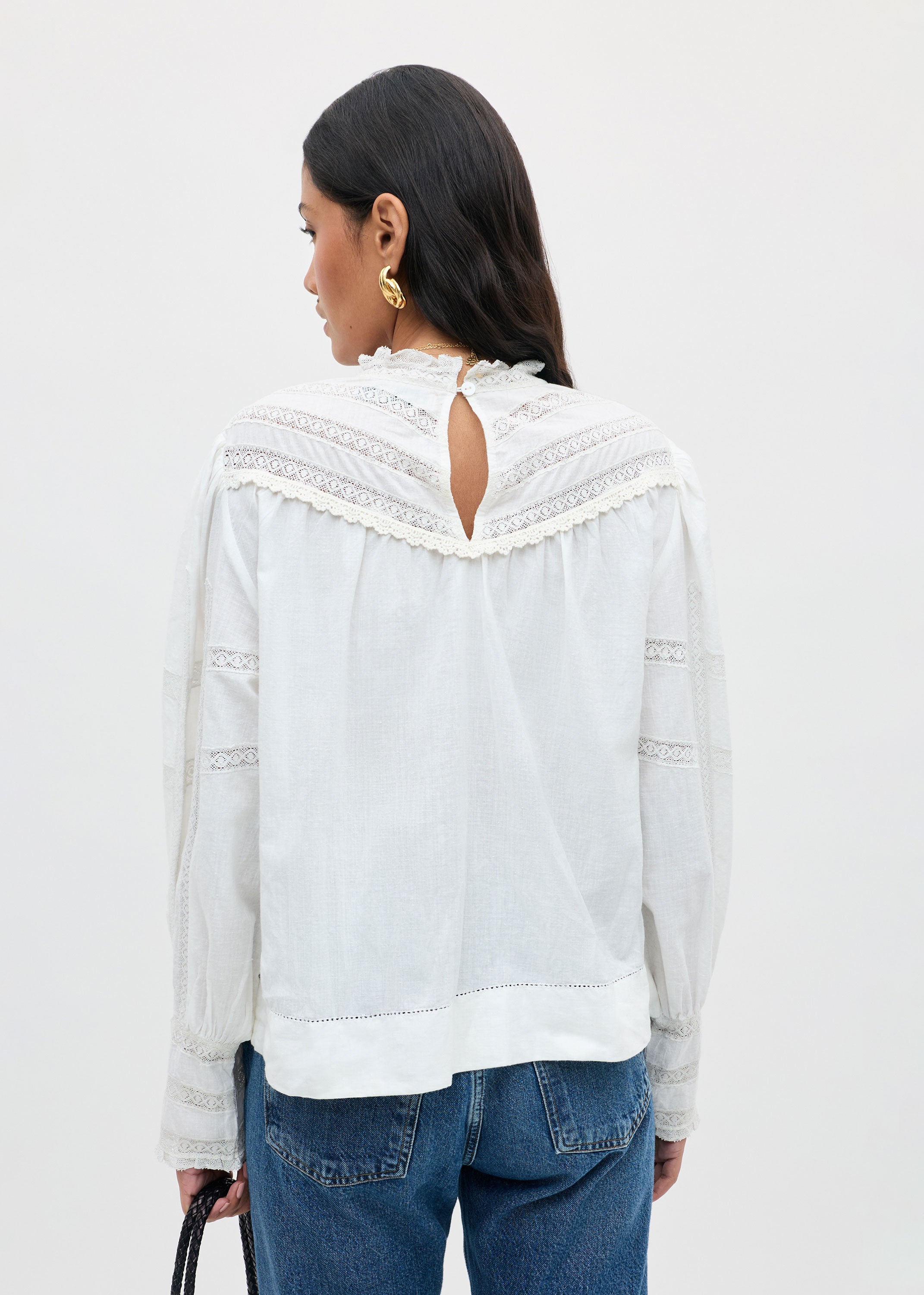 Rixo Tamzin Cotton Top - Cream