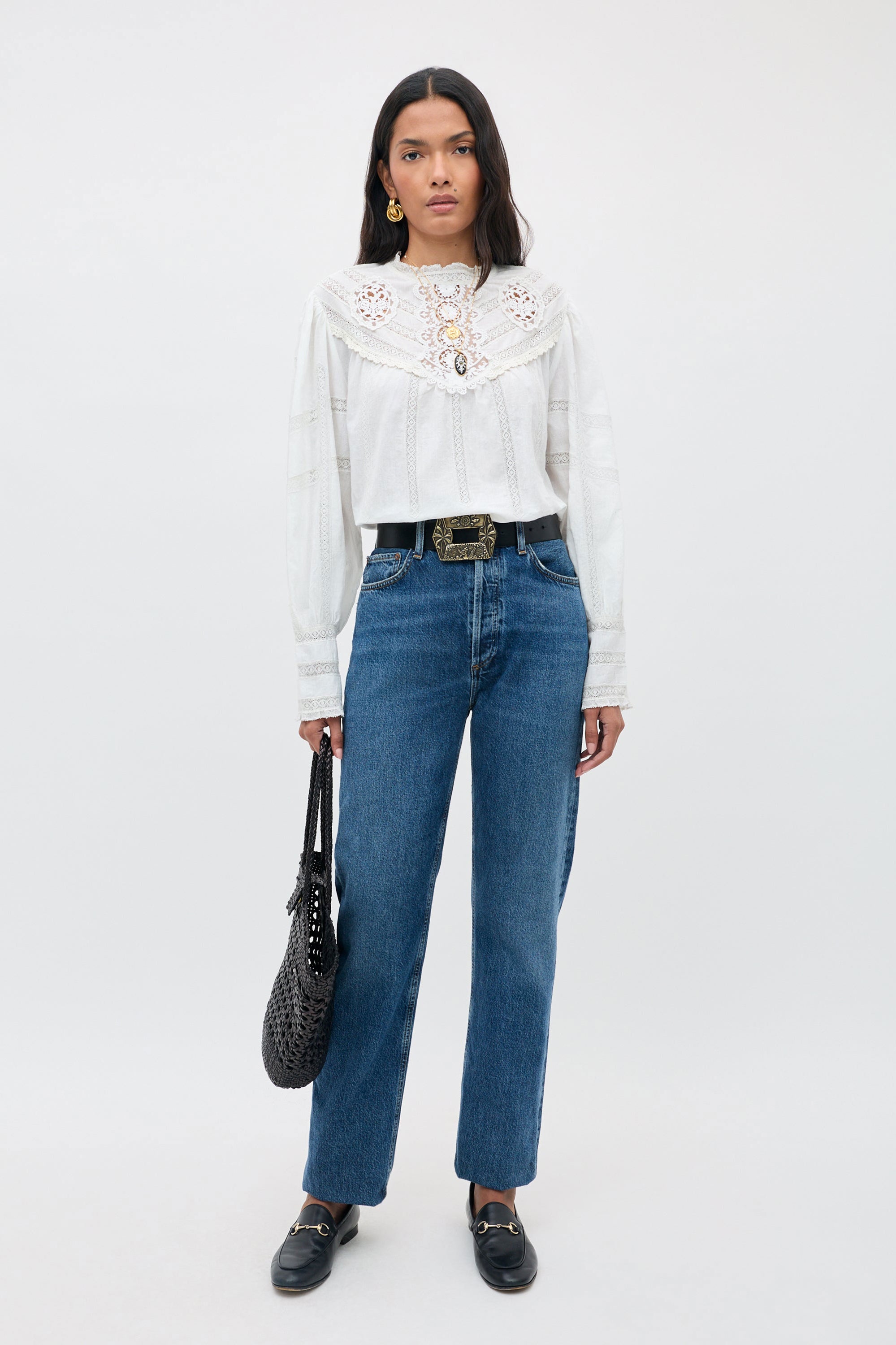Rixo Tamzin Cotton Top - Cream