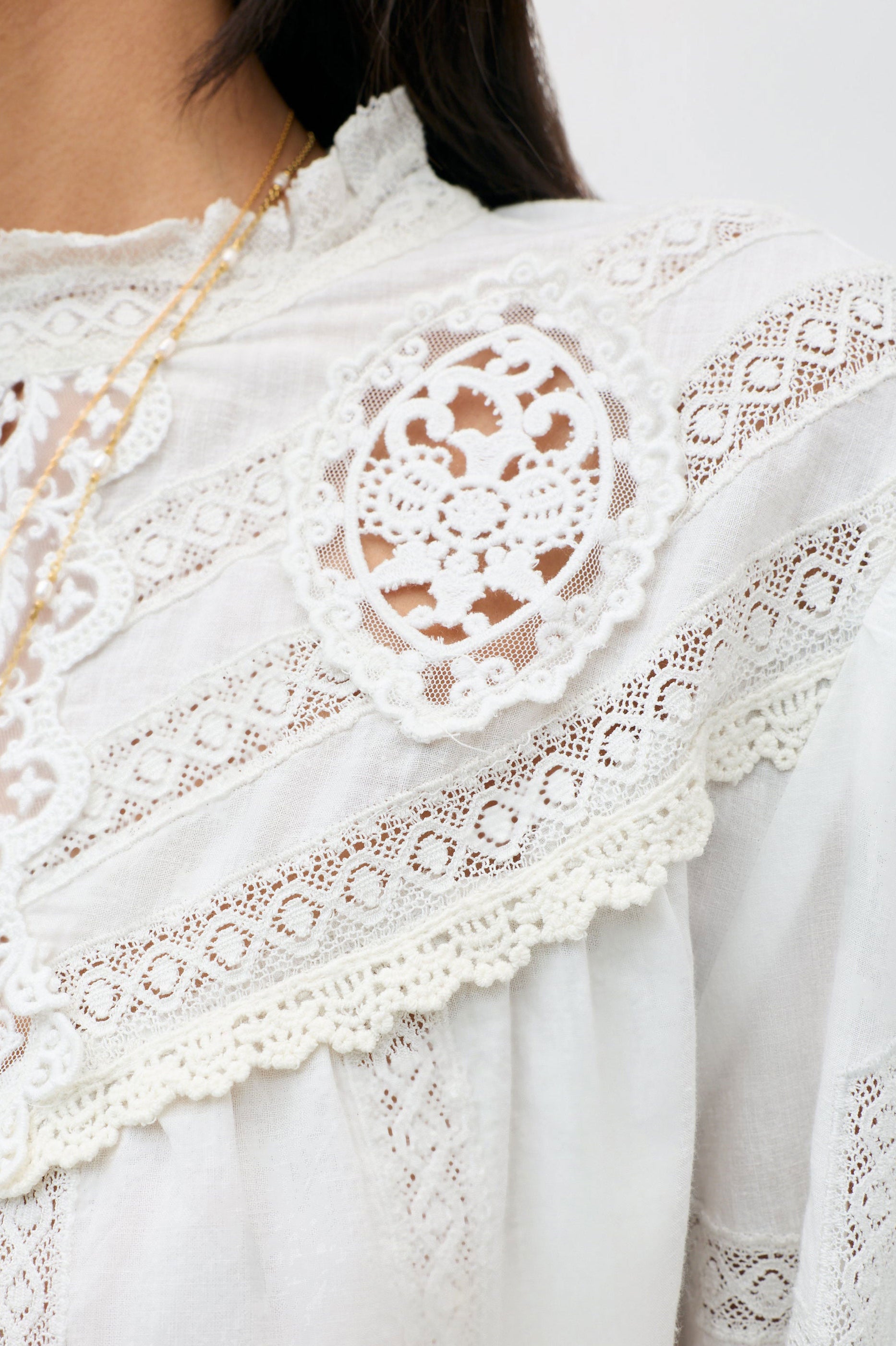 Rixo Tamzin Cotton Top - Cream