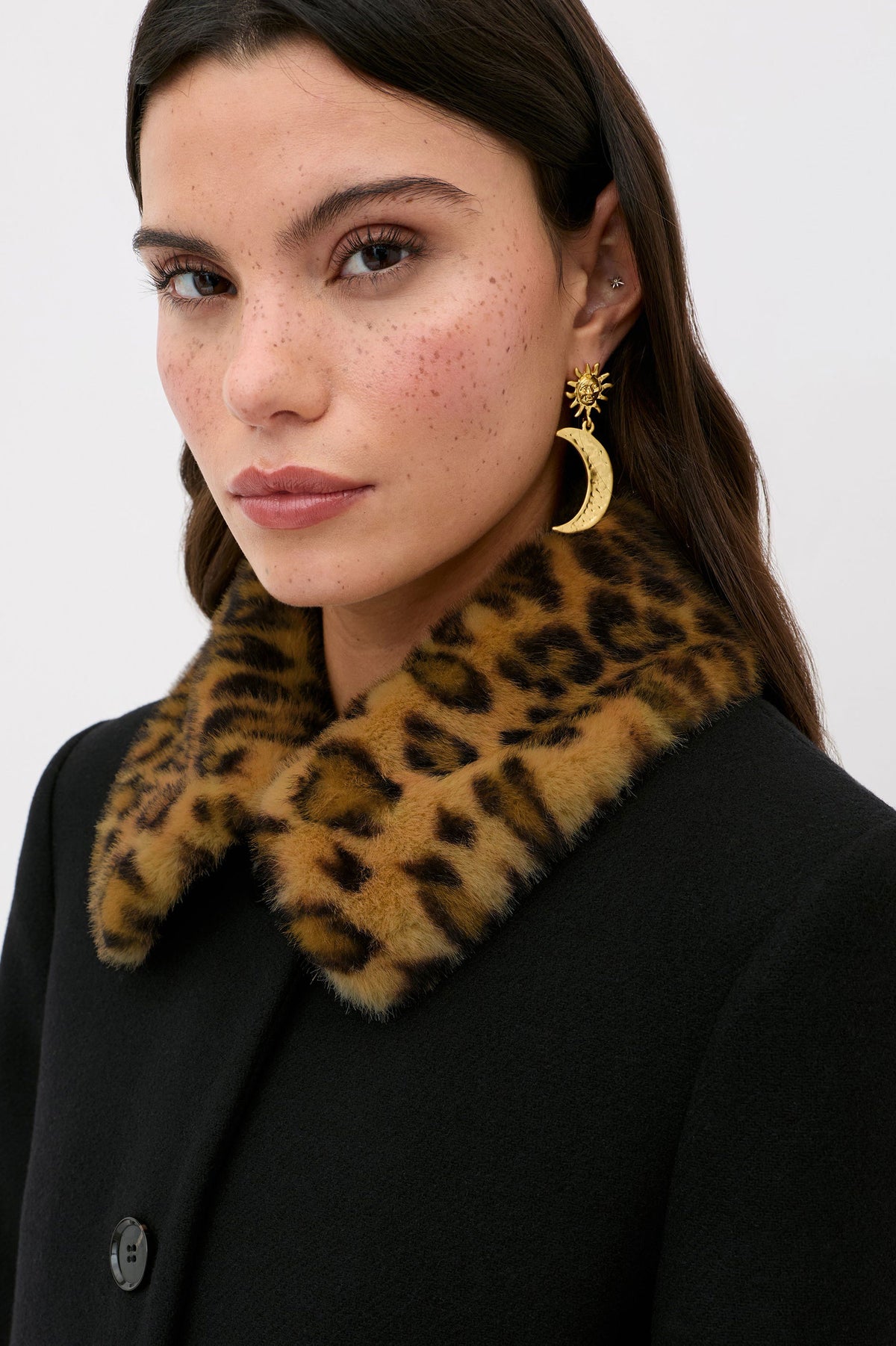 Rixo Aldith Wool Jacket - Marla Leopard Black