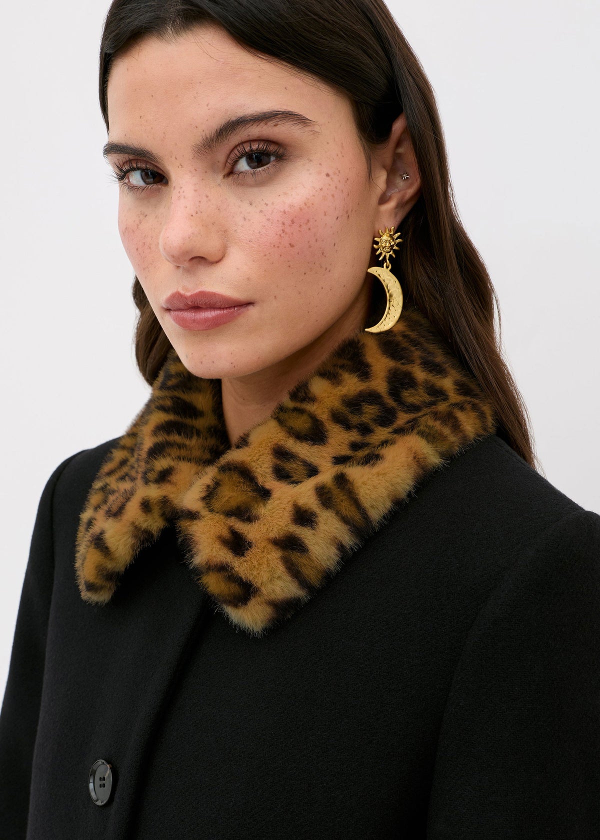 Rixo Aldith Wool Jacket - Marla Leopard Black