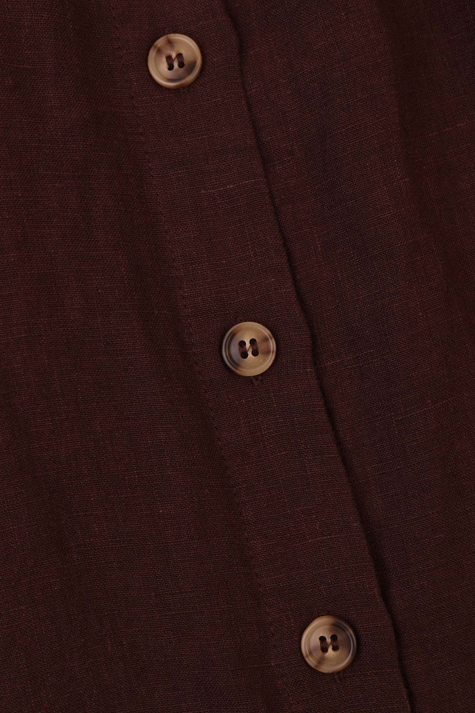 L.F.Markey Basic Button Front Skirt - Chocolate