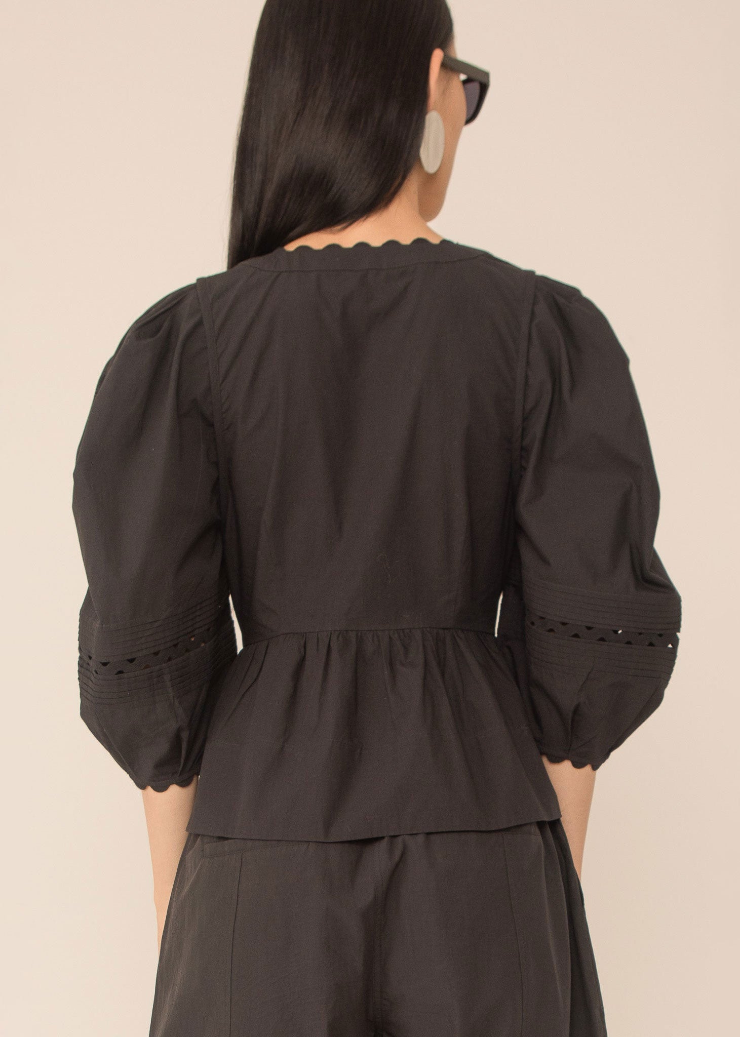 VI.VE.RE Carlotta Pleat Sleeve Top