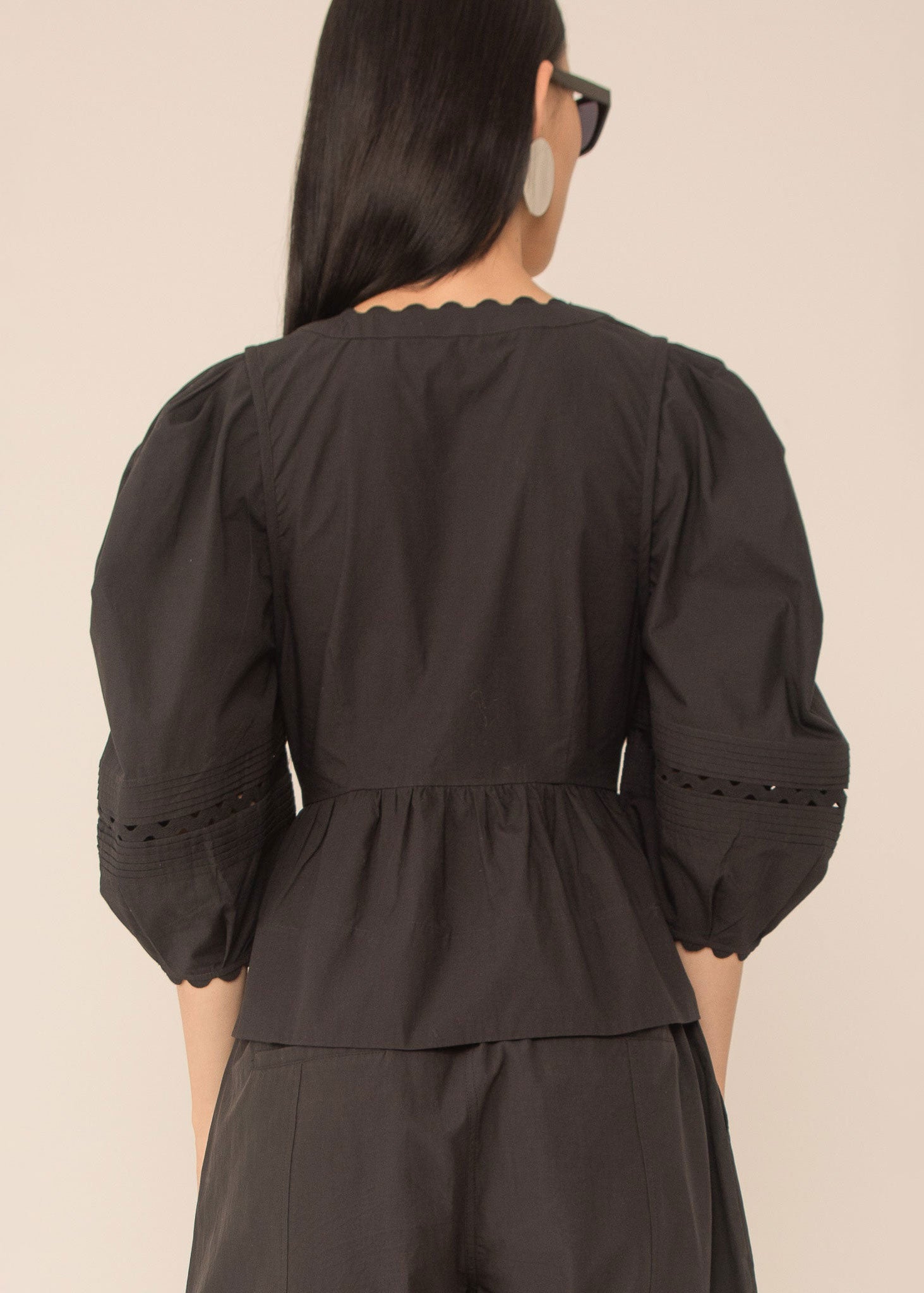 VI.VE.RE Carlotta Pleat Sleeve Top