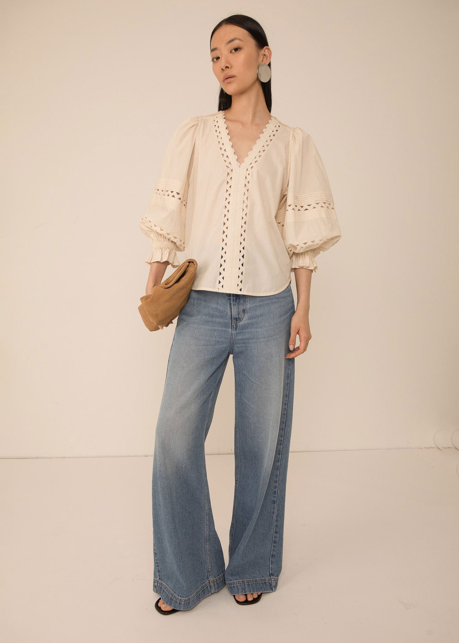 VI.VE.RE Arlette Pintuck Blouse