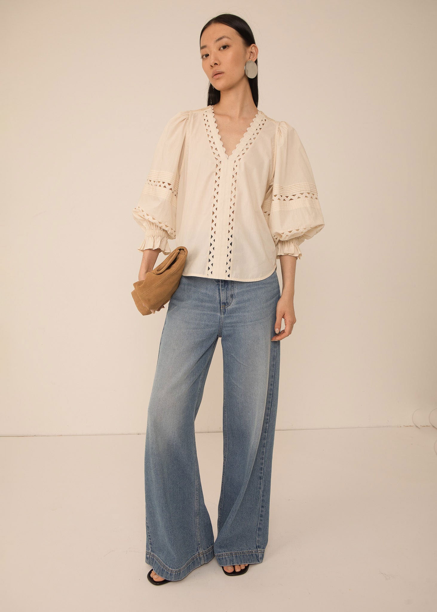 VI.VE.RE Arlette Pintuck Blouse