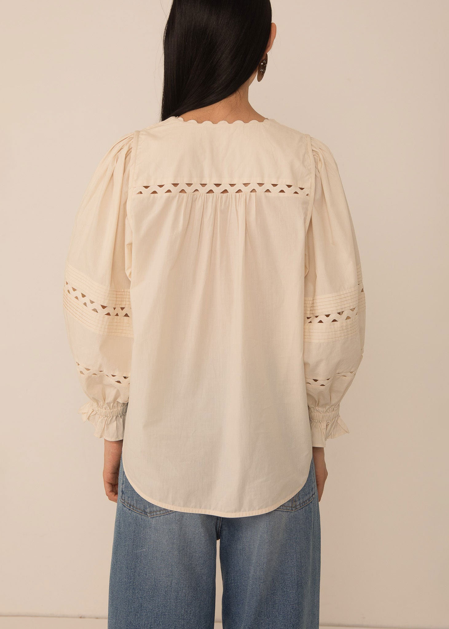 VI.VE.RE Arlette Pintuck Blouse