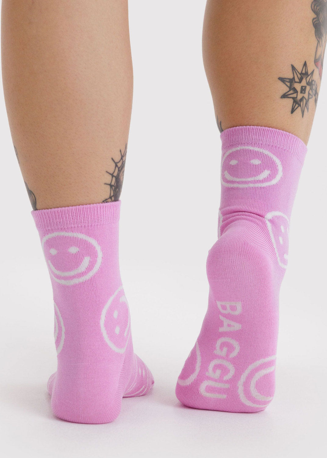 BAGGU Crew Sock - Pink Happy