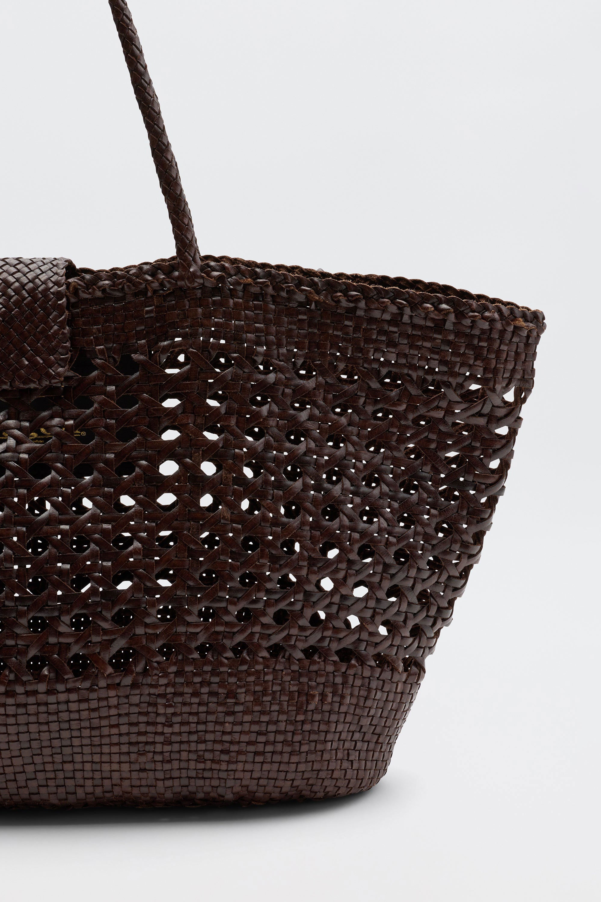 Rixo Lucine Leather Bag - Dark Brown