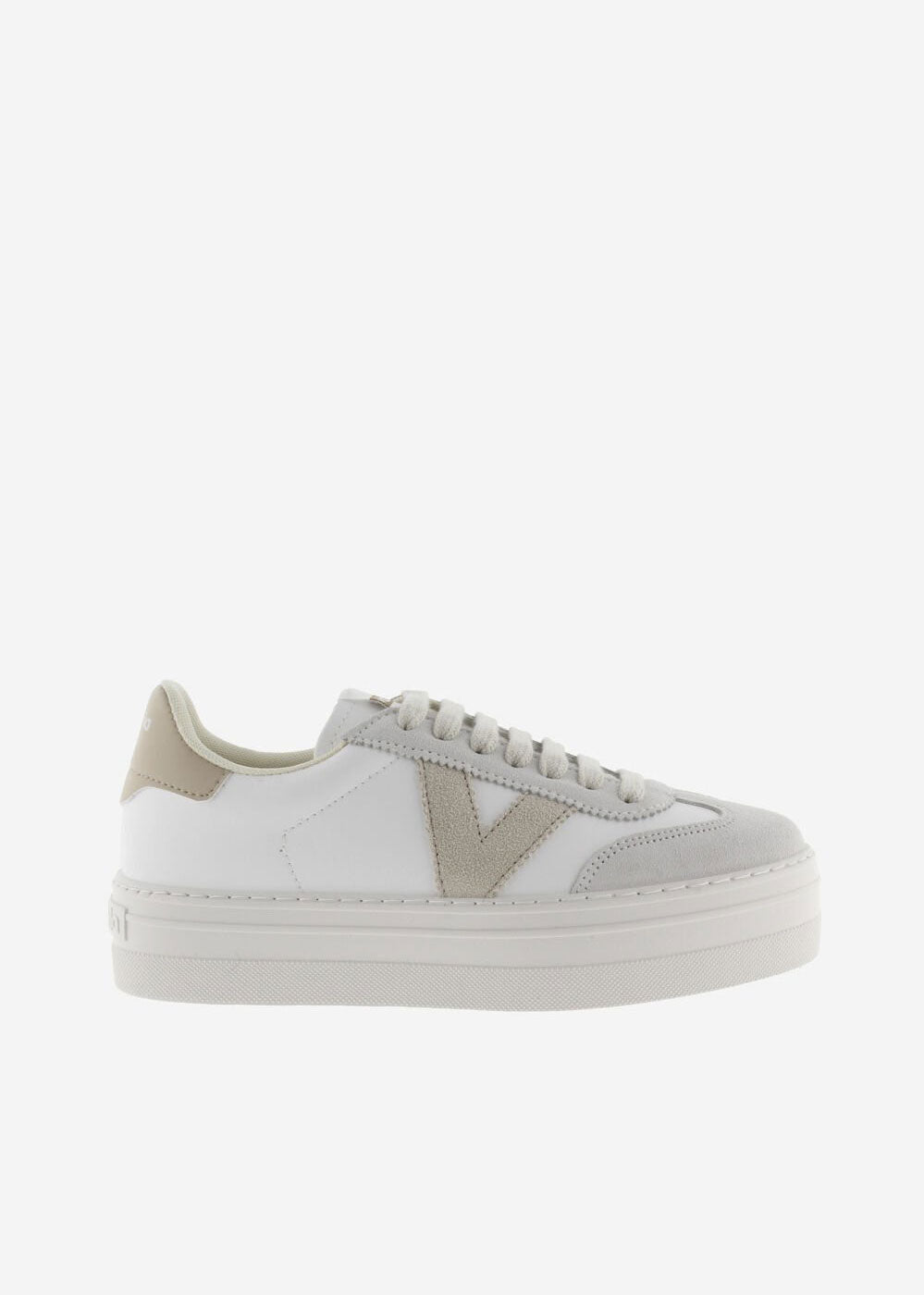 Victoria Barcelona Ciclista Faux Leather & Suede Sneakers - Hielo
