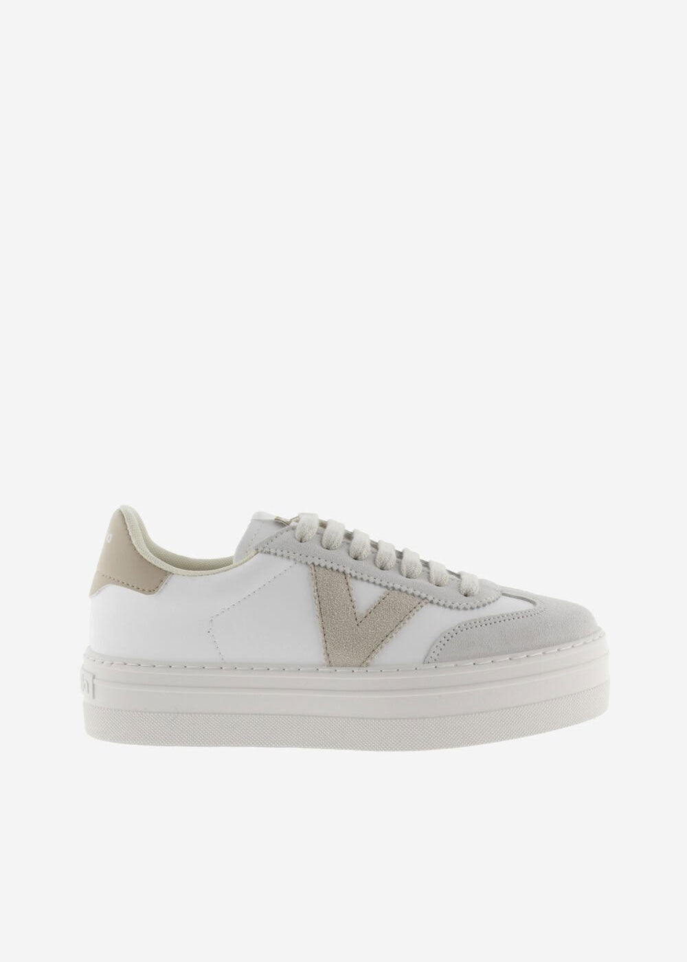 Victoria Barcelona Ciclista Faux Leather & Suede Sneakers - Hielo