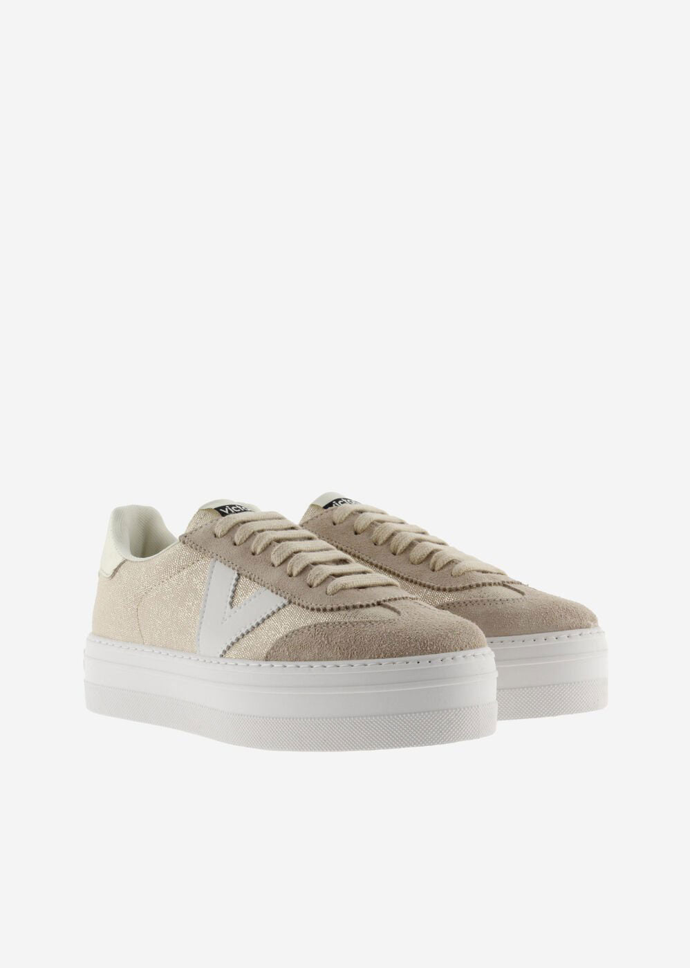 Victoria Barcelona Ciclista Sneakers - Metallic Canva & Suede