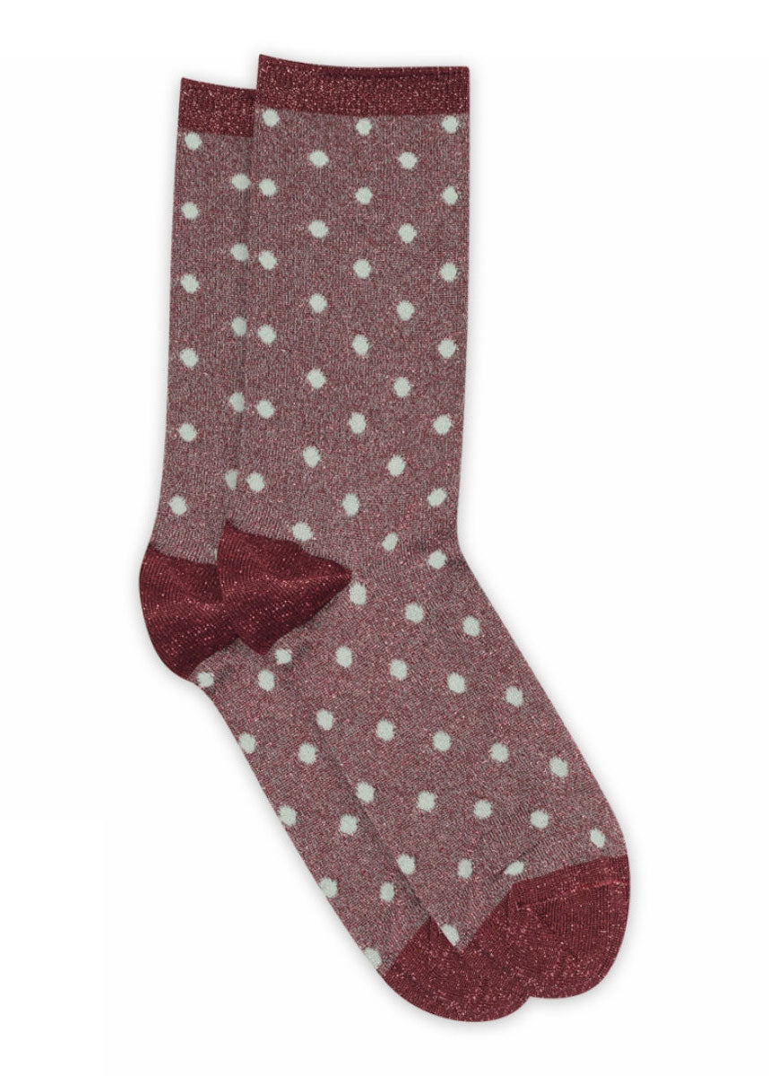 MP Denmark Donna Glitter Socks - Rose Taupe