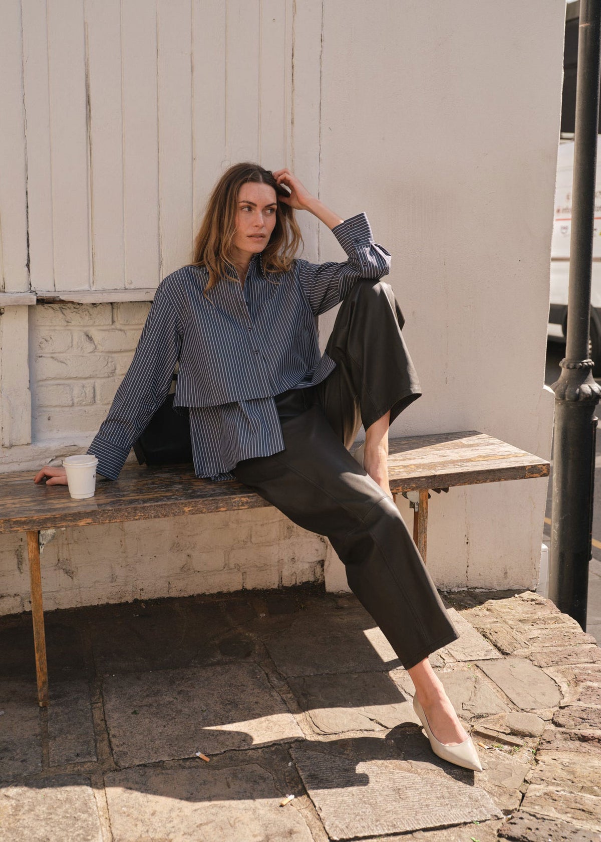 MOS MOSH MMBarrel Leather Trousers