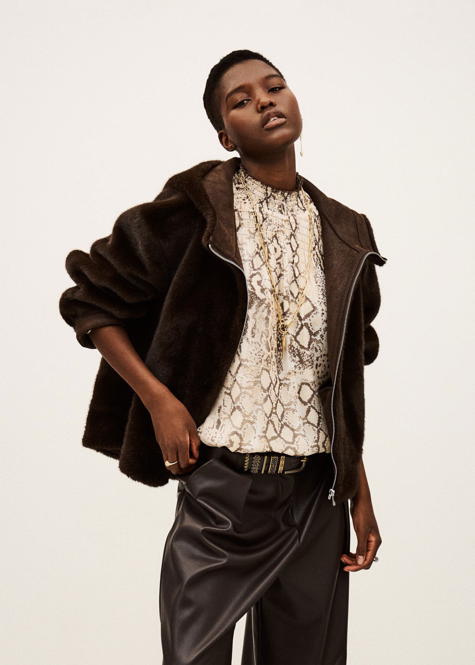 BA&SH Pandy Faux Fur Coat