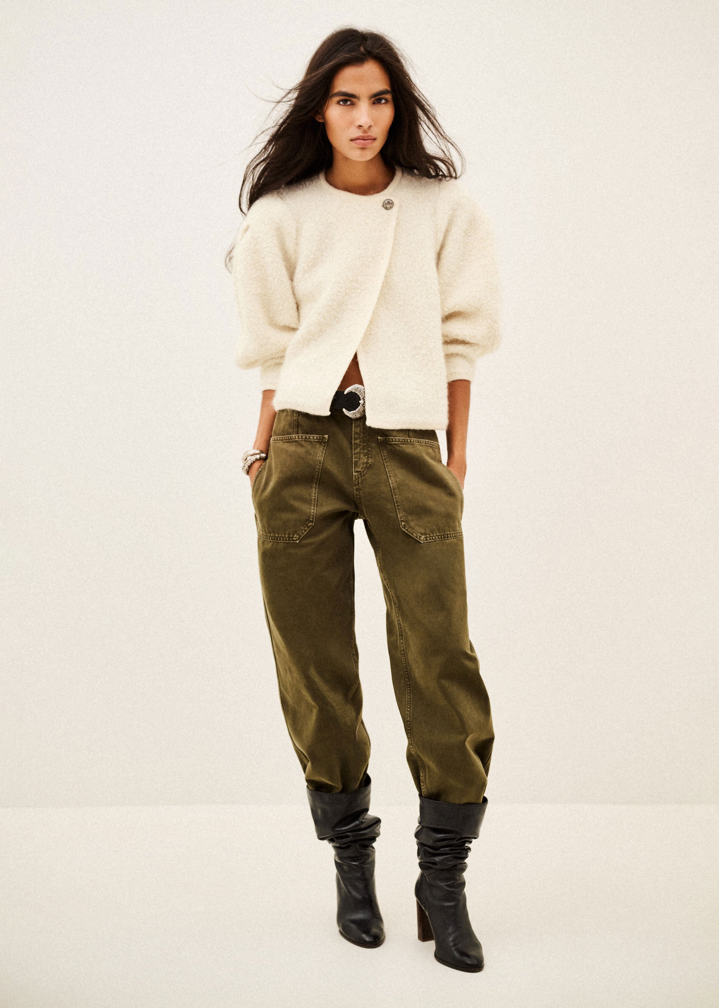 BA&SH Fida Knit Cardigan - Ecru