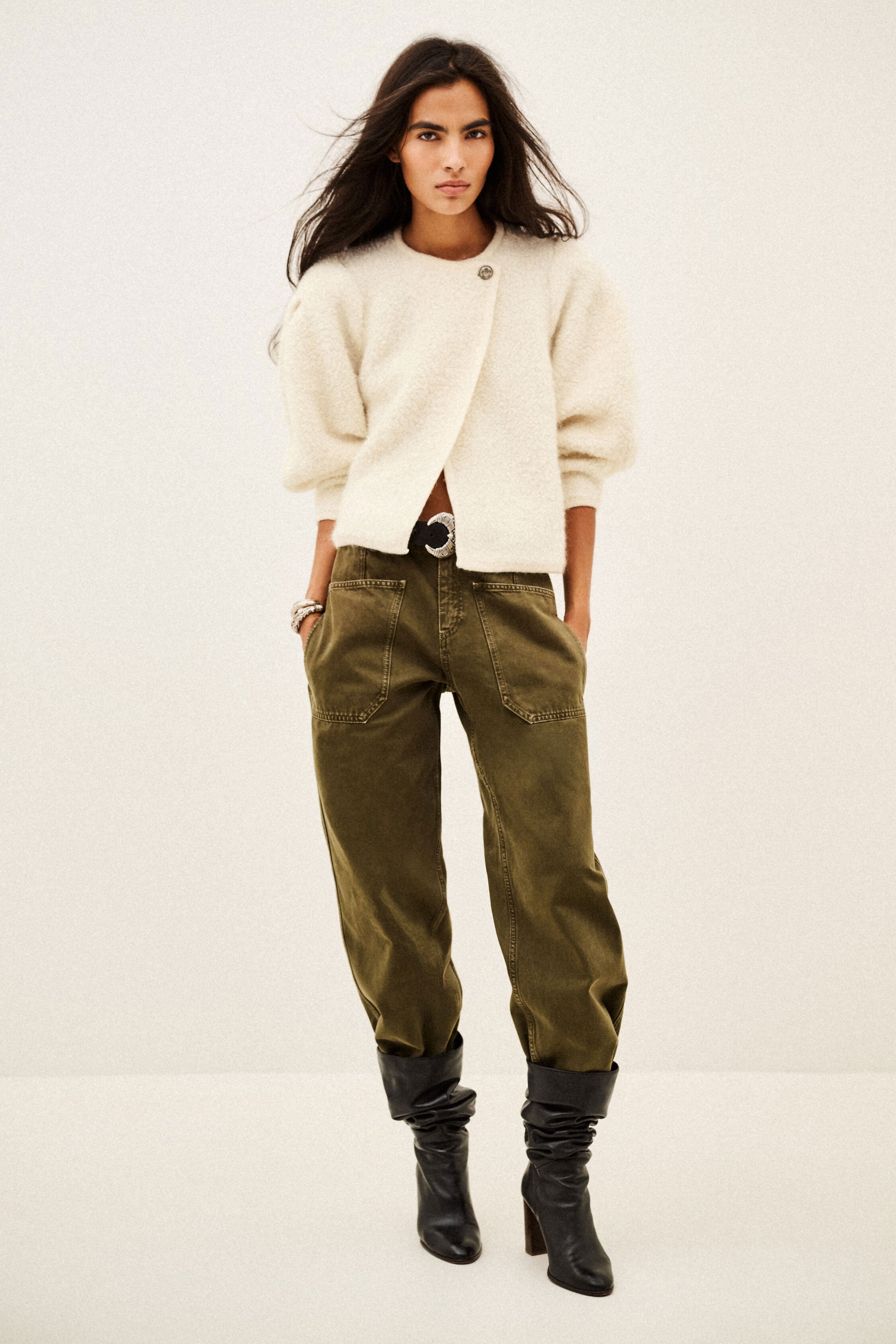 BA&SH Fida Knit Cardigan - Ecru