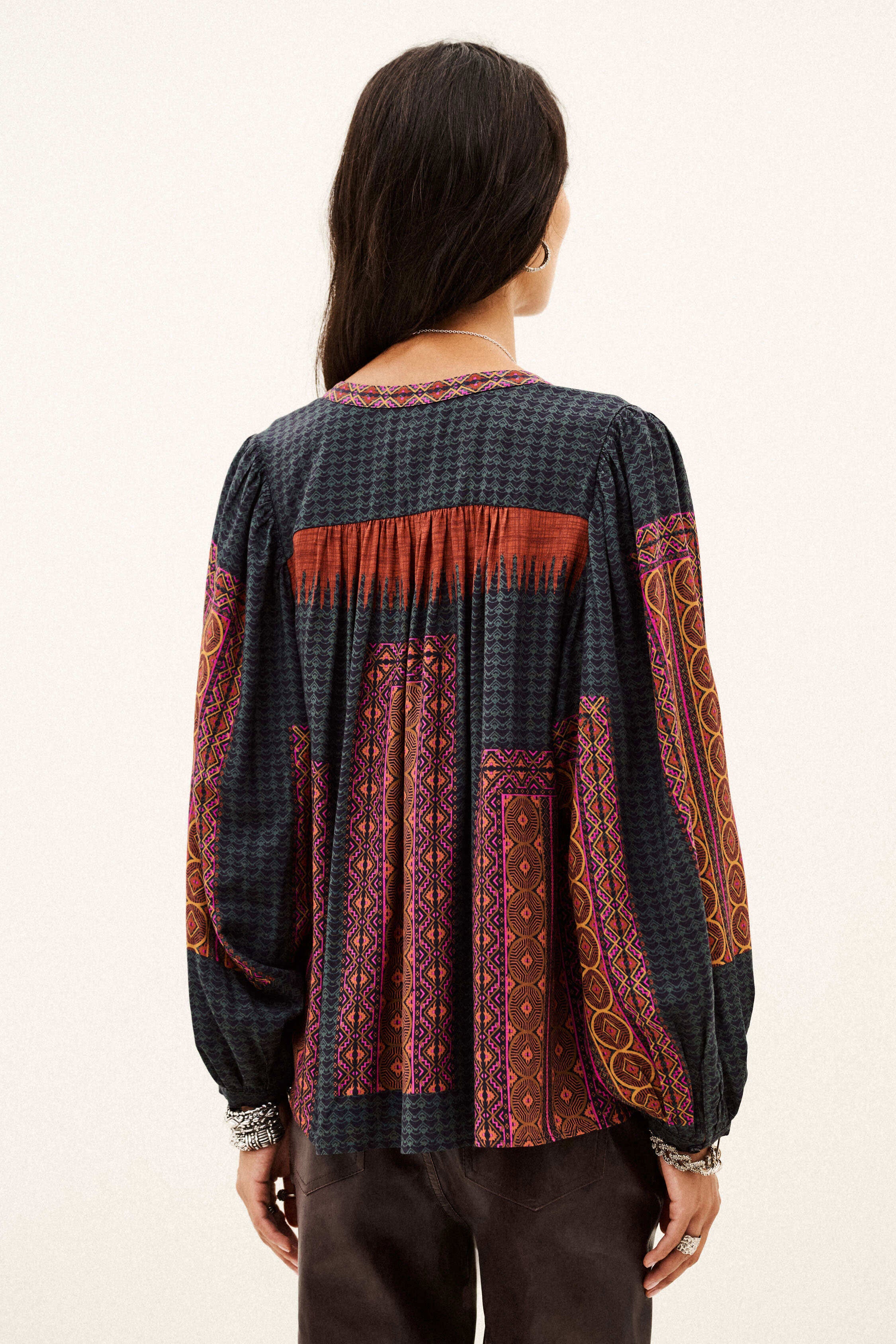 BA&SH Olivio Red Patterned Shirt