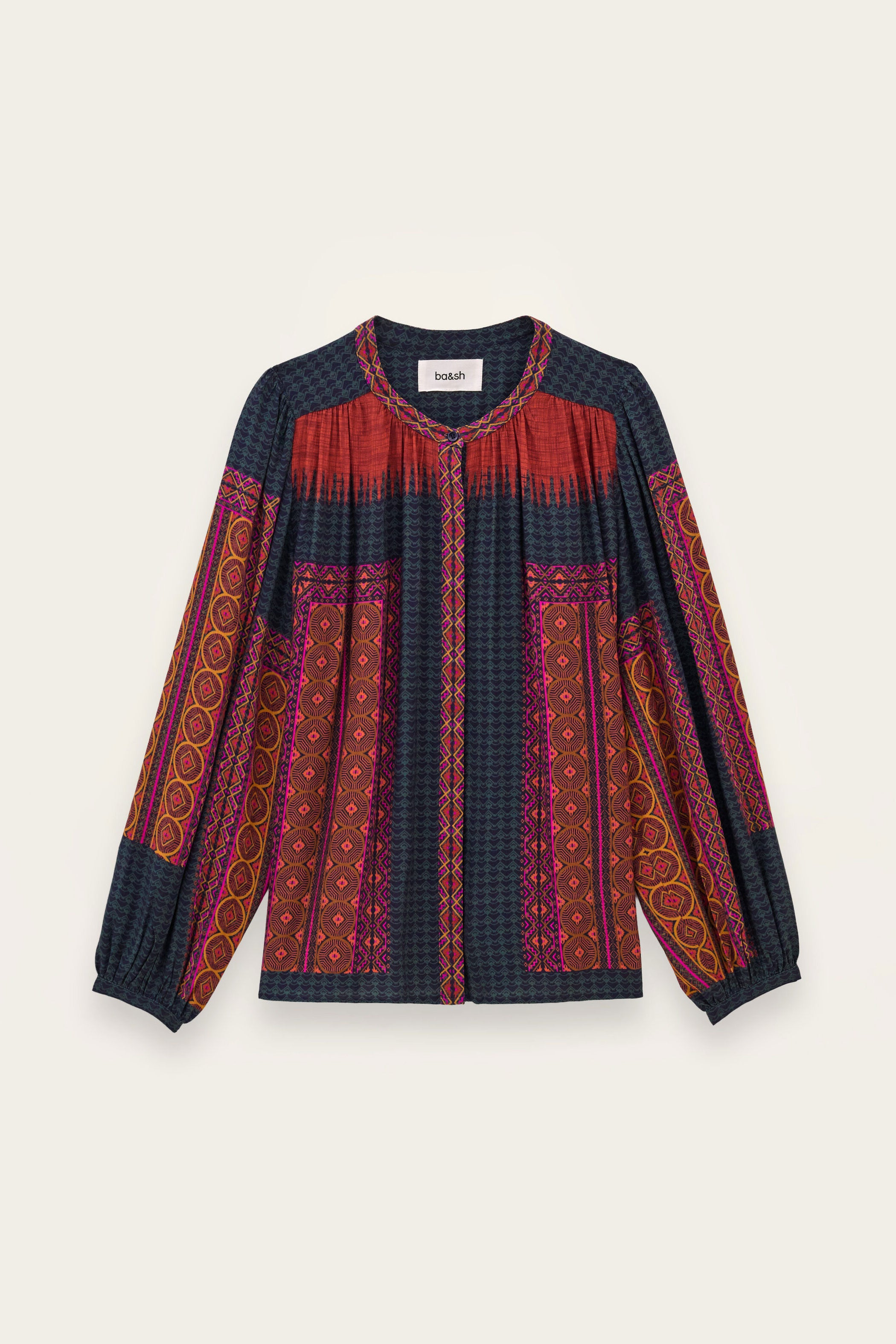 BA&SH Olivio Red Patterned Shirt