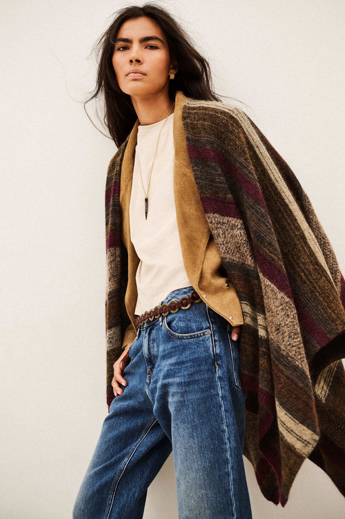 BA&SH Perros Cropped Coat - Cacao
