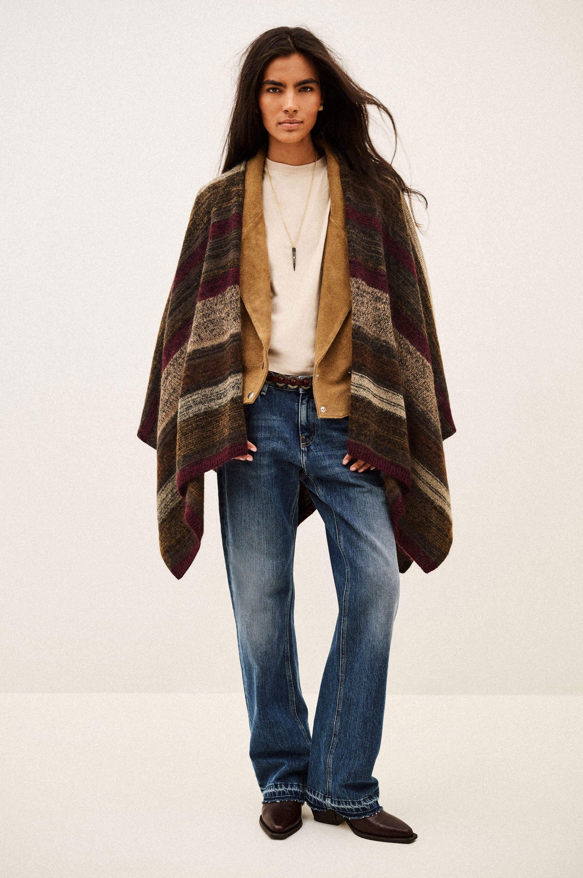 BA&SH Perros Cropped Coat - Cacao