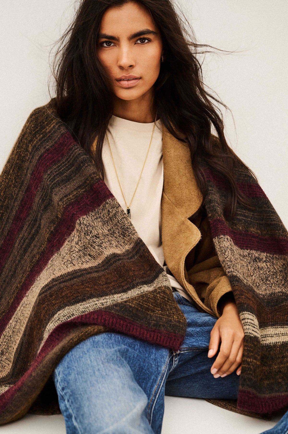 BA&SH Perros Cropped Coat - Cacao